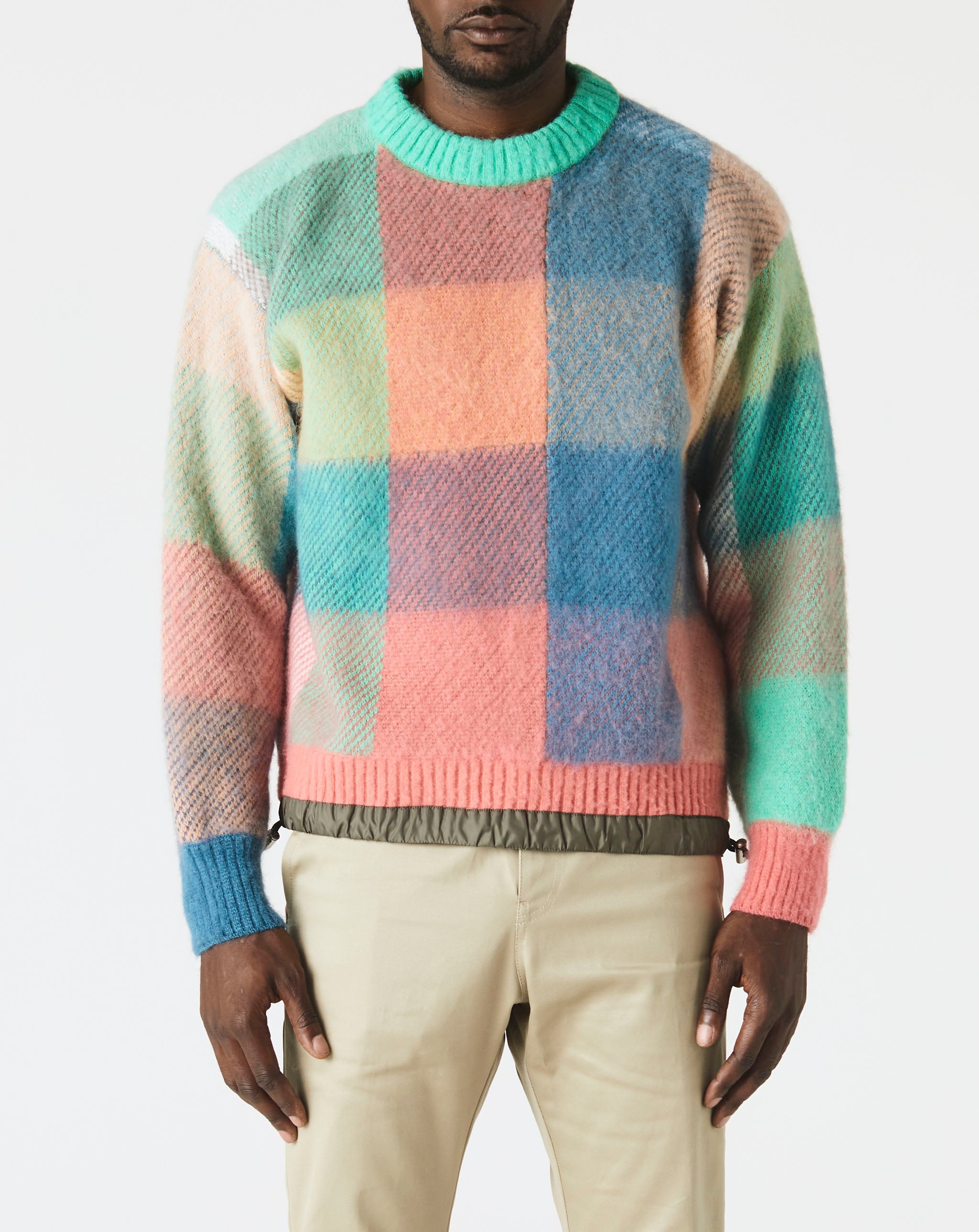 Plaid Knit Pullover