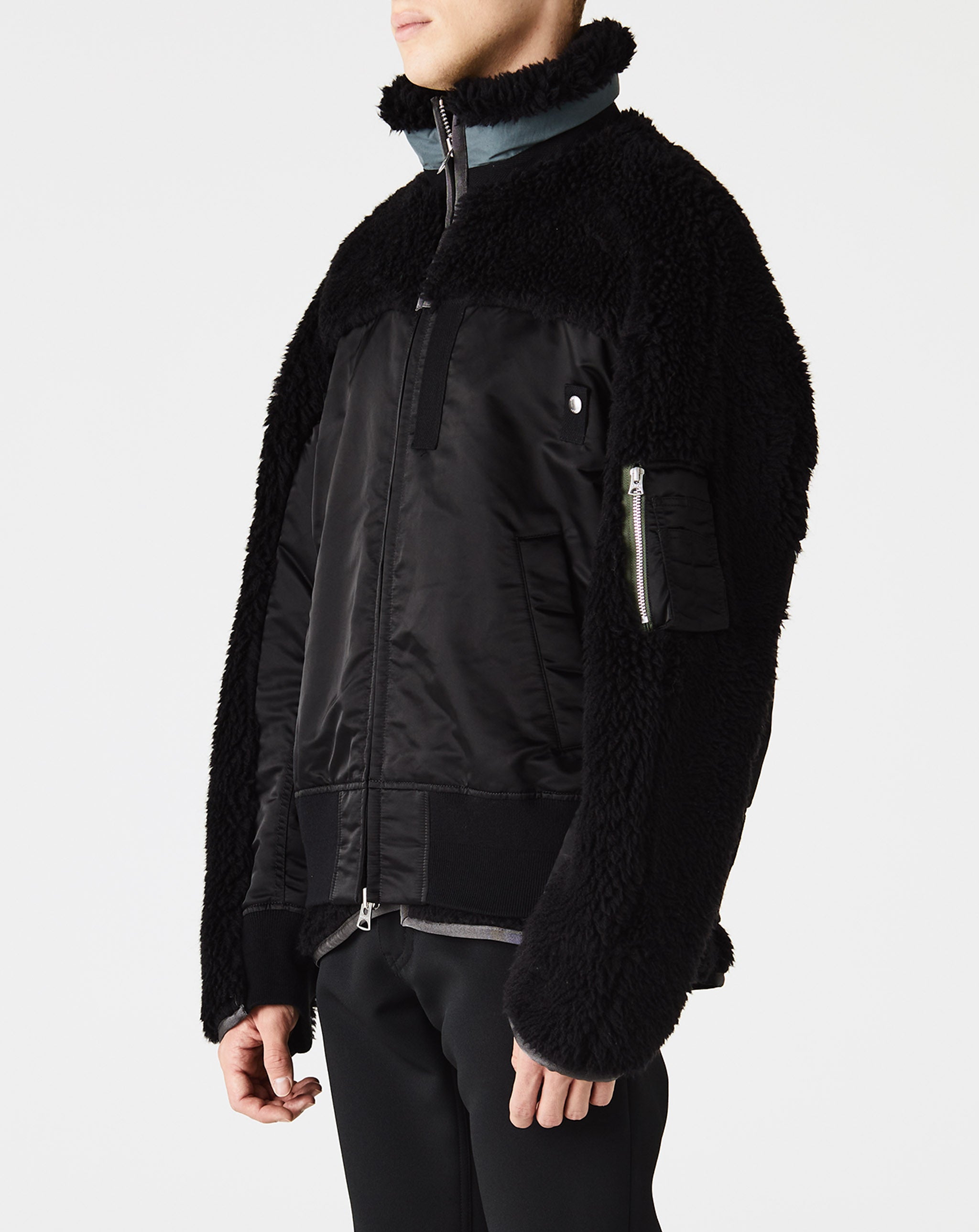 Faux Shearling x Nylon Twill Blouson
