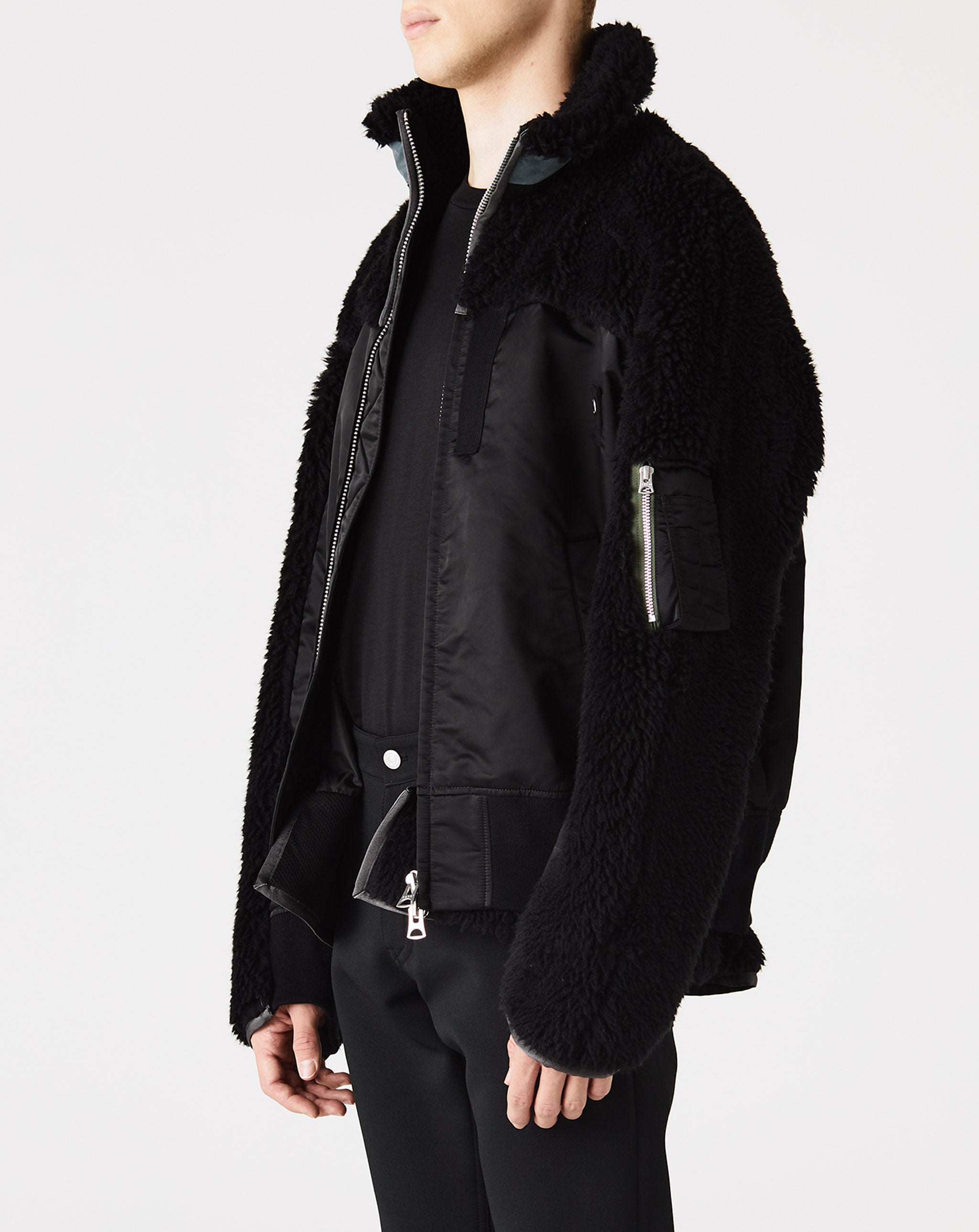 Faux Shearling x Nylon Twill Blouson