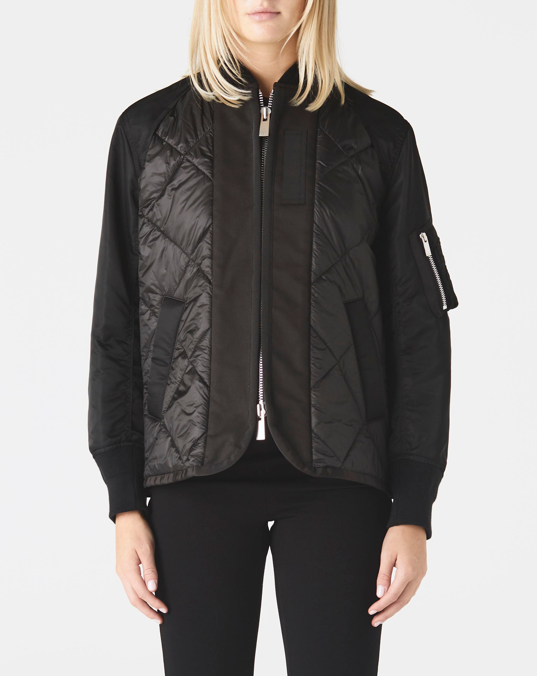 Nylon Twill Mix Quilted Blouson