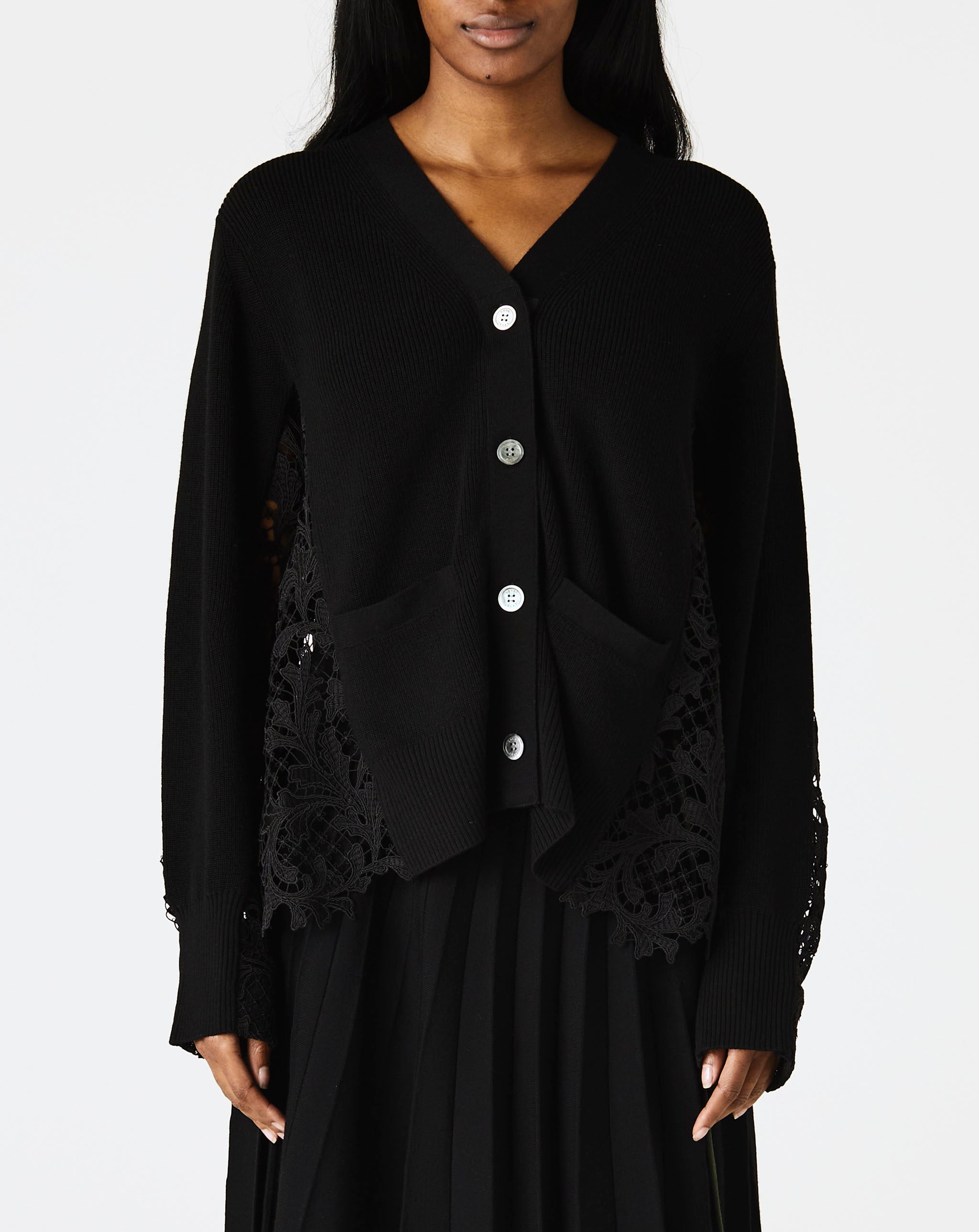 Embroidery Lace Wool Cardigan
