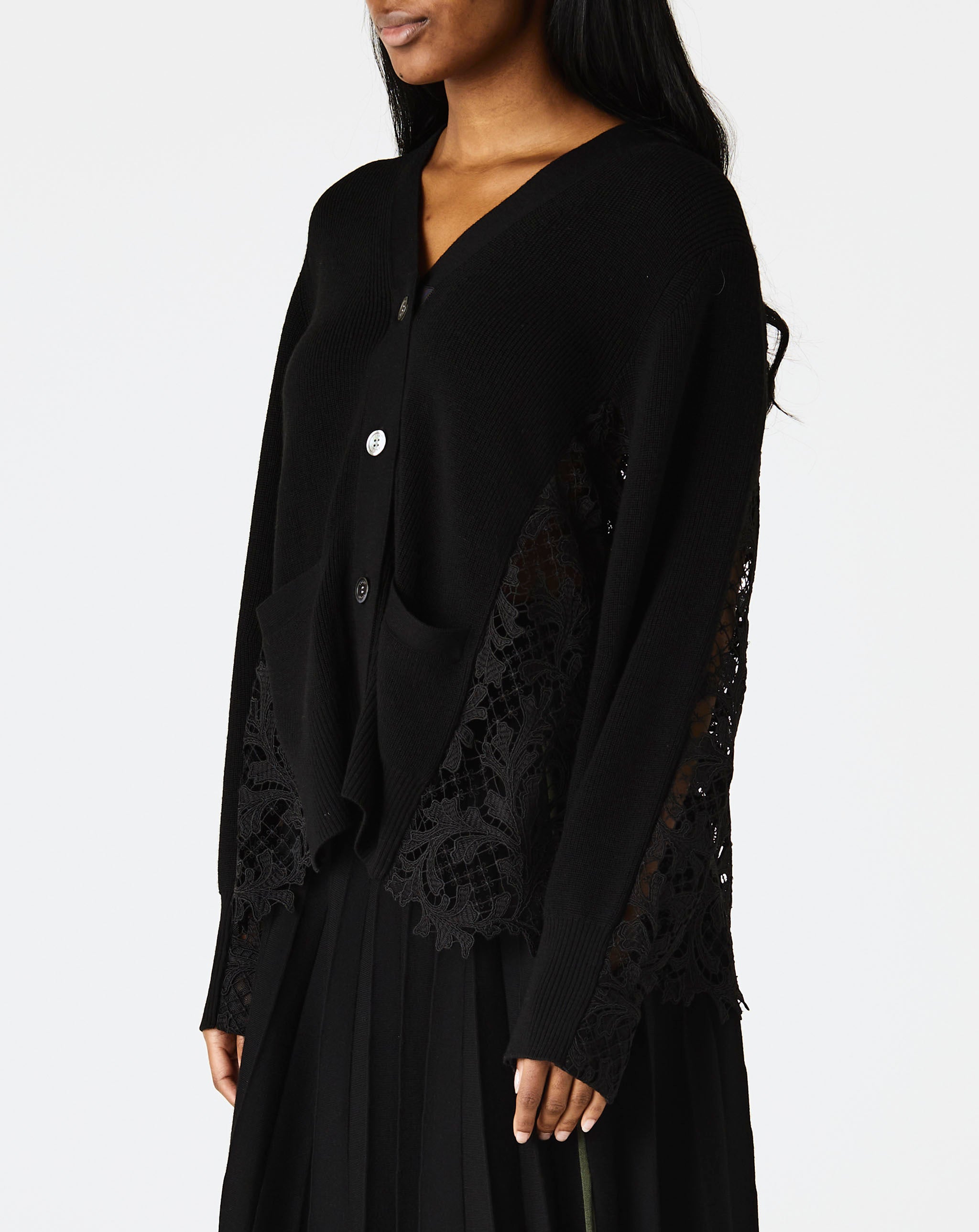 Embroidery Lace Wool Cardigan
