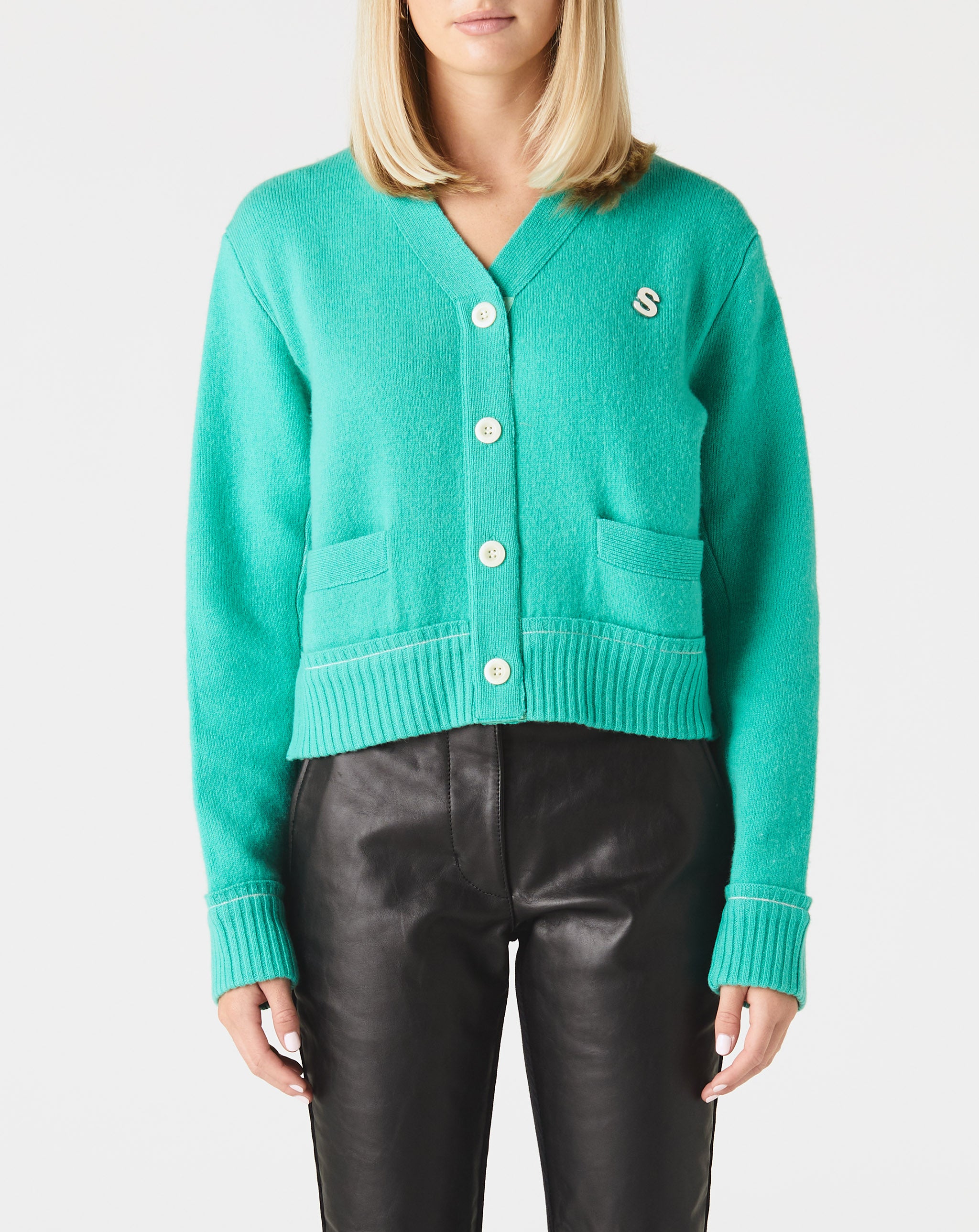 S Studs Cashmere Cardigan