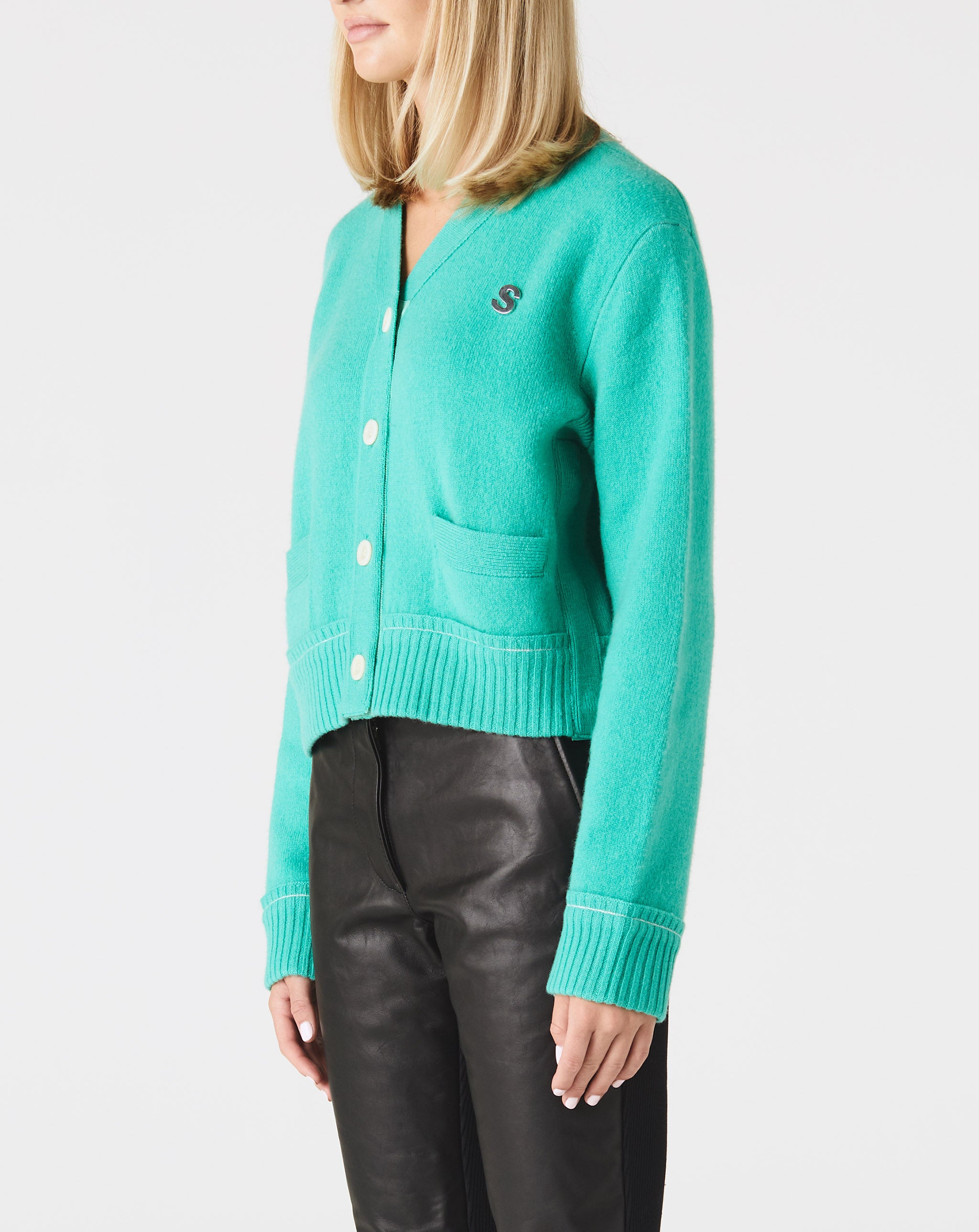 S Studs Cashmere Cardigan