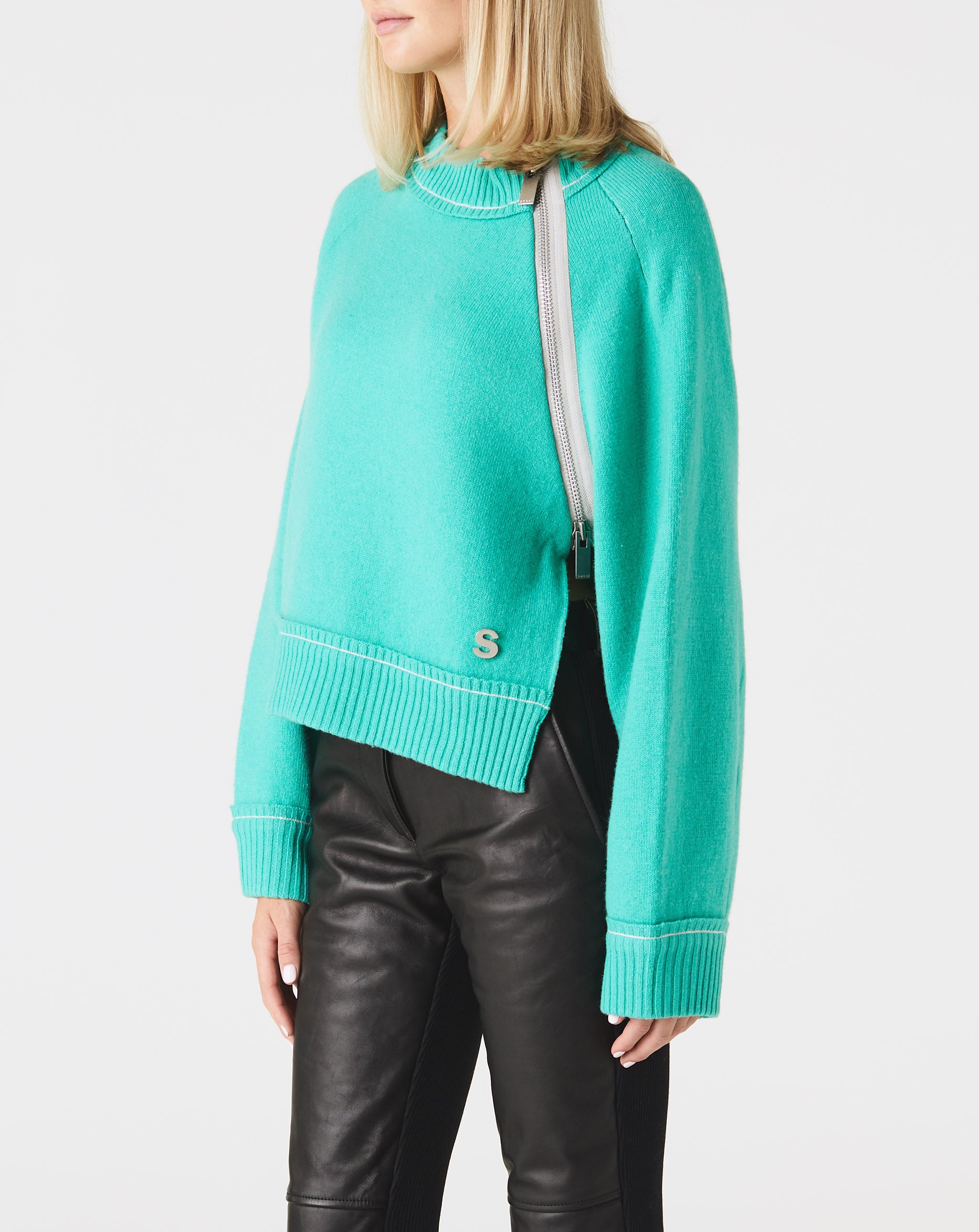 S Studs Cashmere Pullover