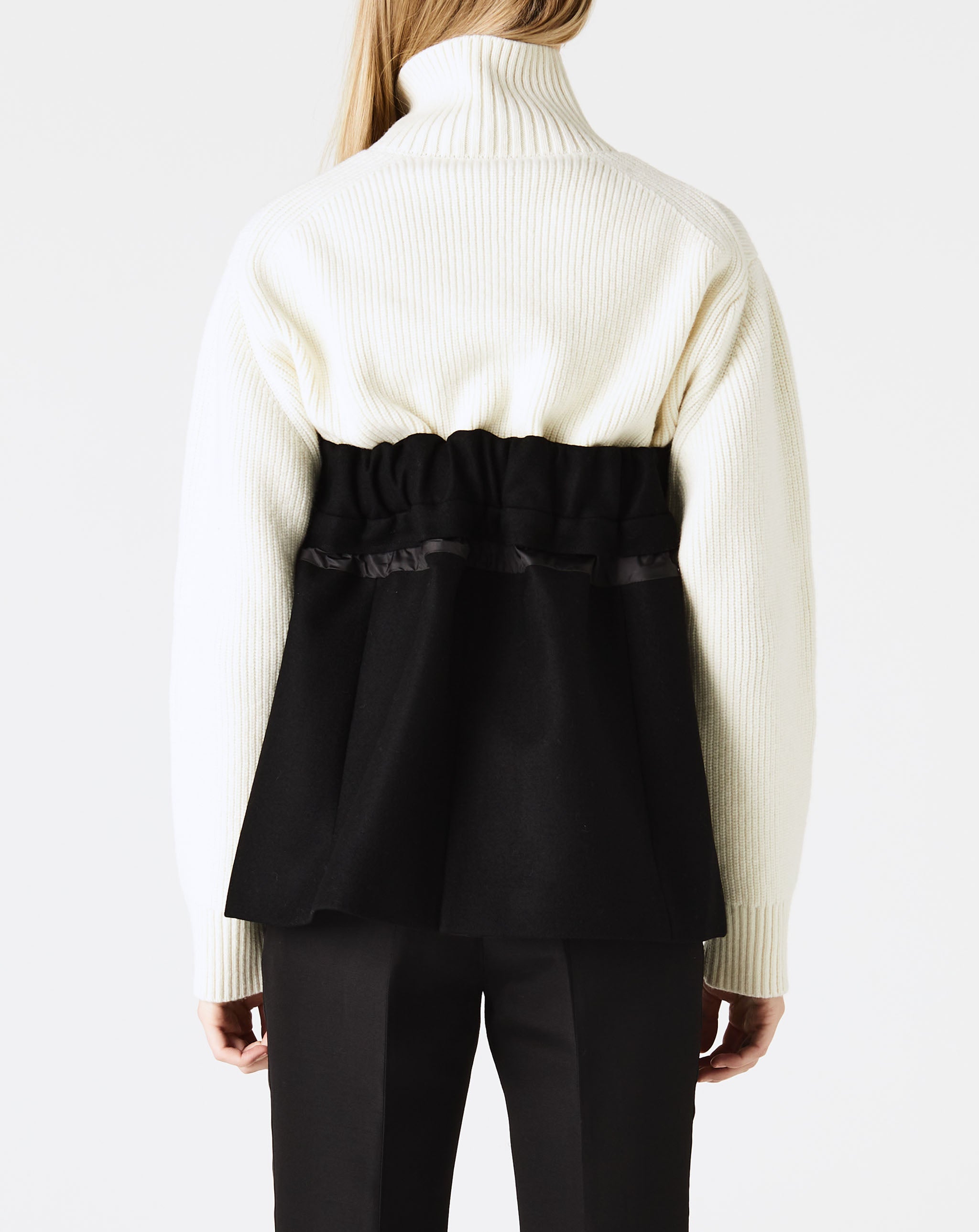 Wool Melton Wool Knit Jacket