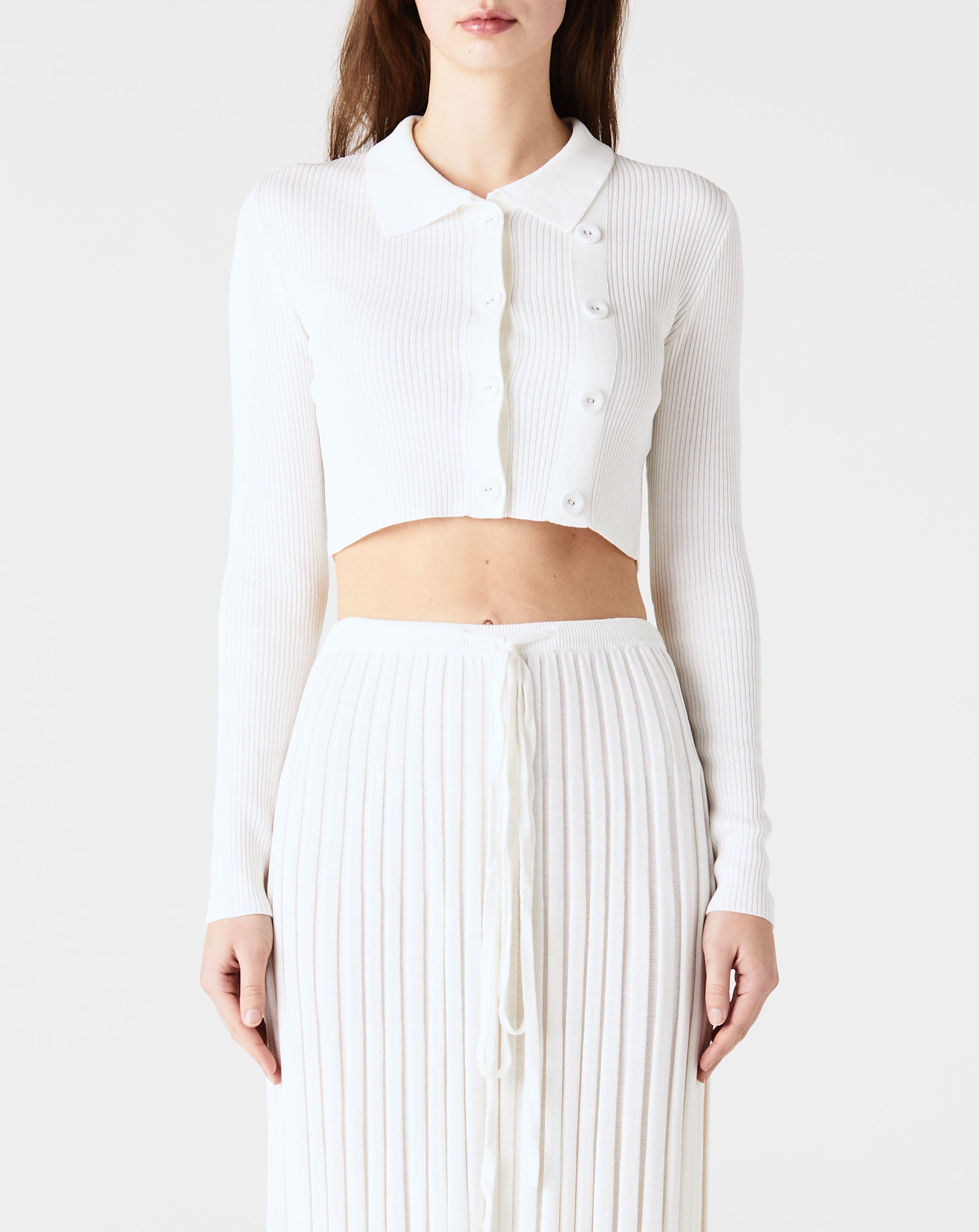 Double Button Cropped Cardigan