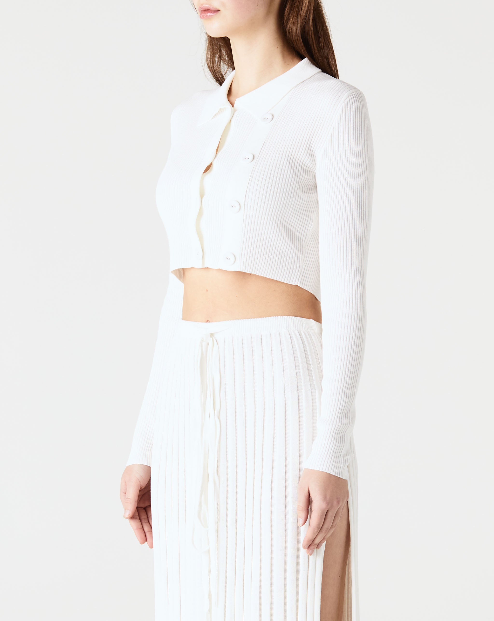 Double Button Cropped Cardigan