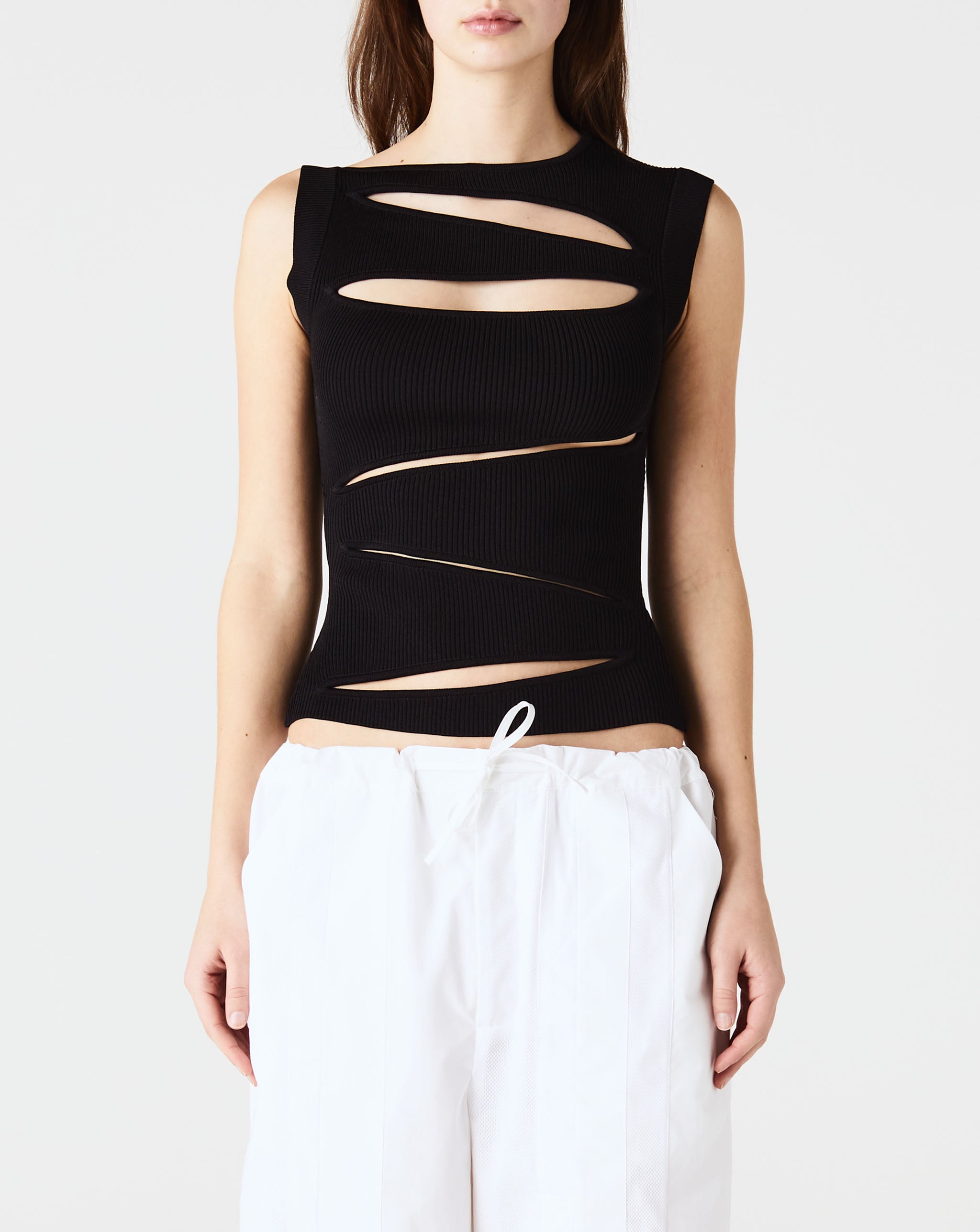 Slashed Knit Top