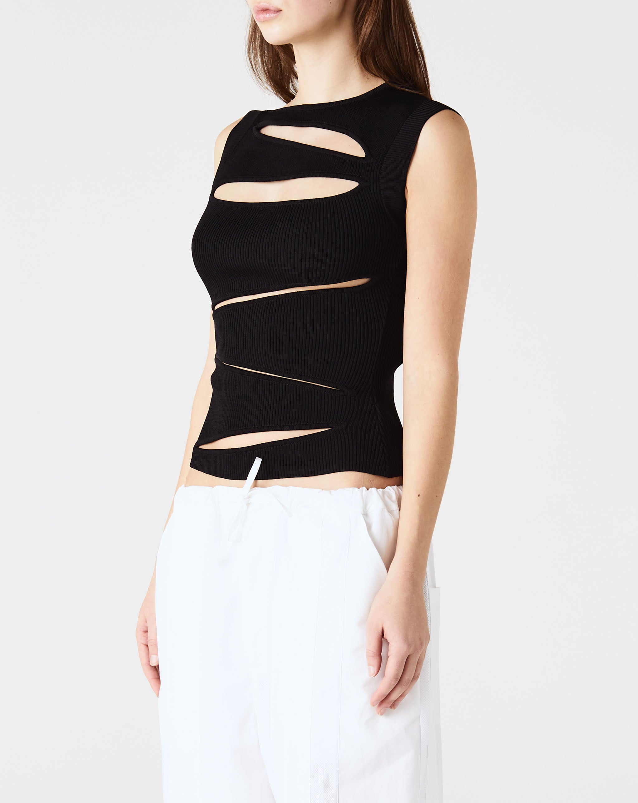 Slashed Knit Top