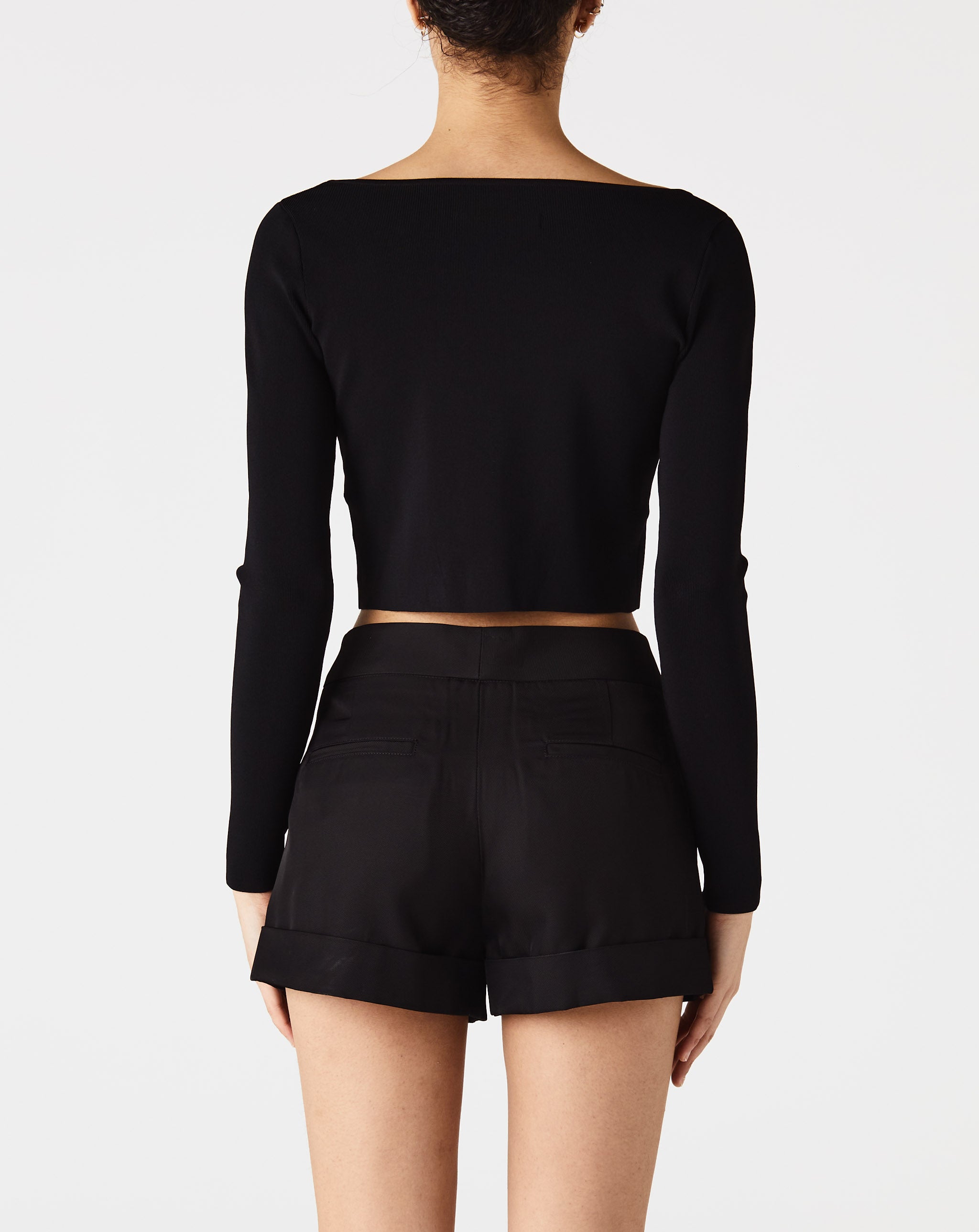 Long Sleeve Crystal Lattice Top
