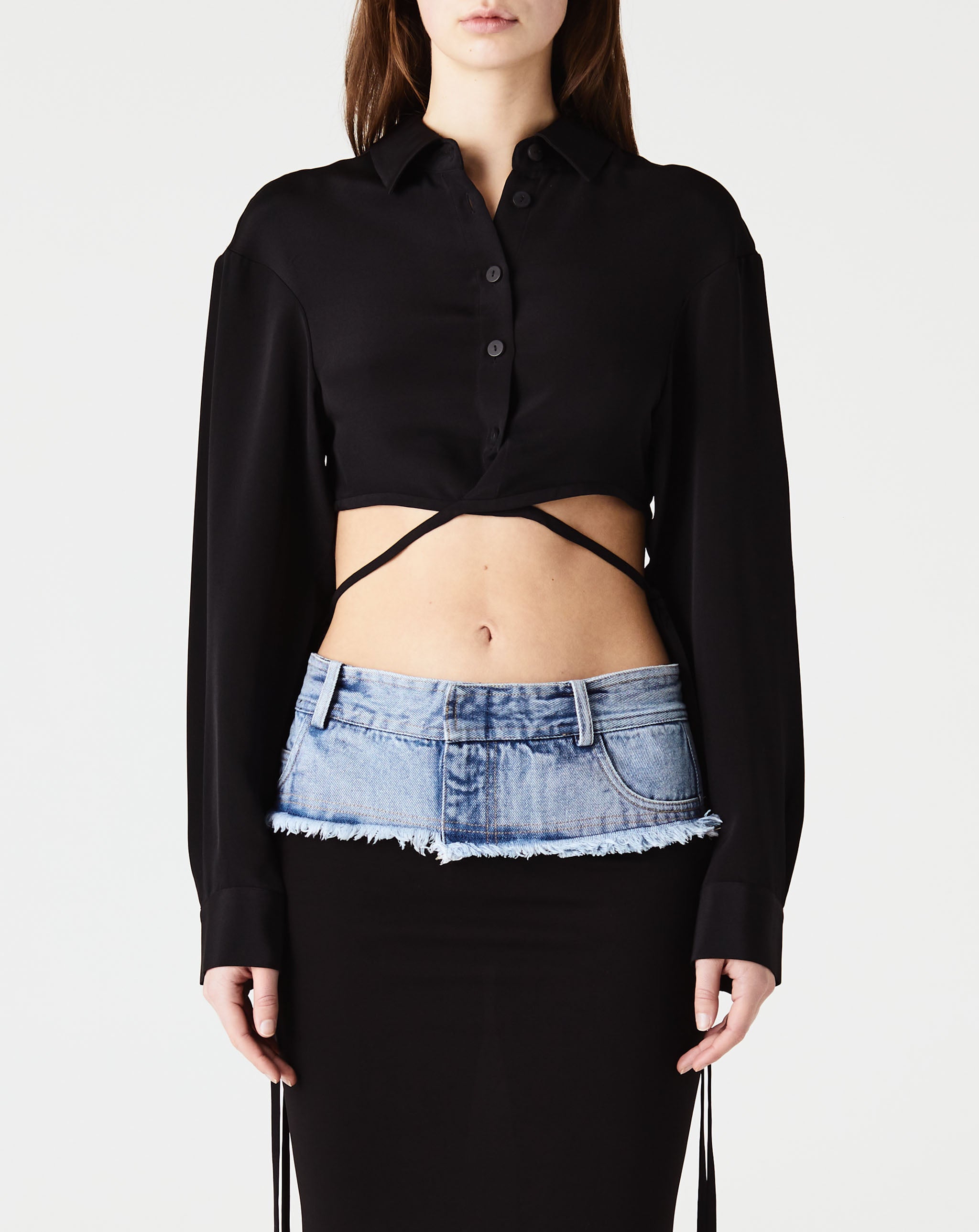 Crop Tie Shirt