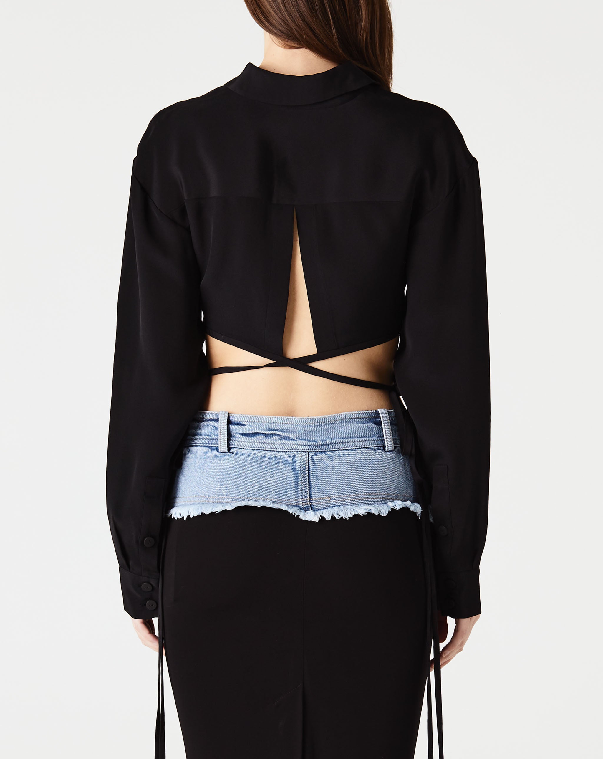 Crop Tie Shirt