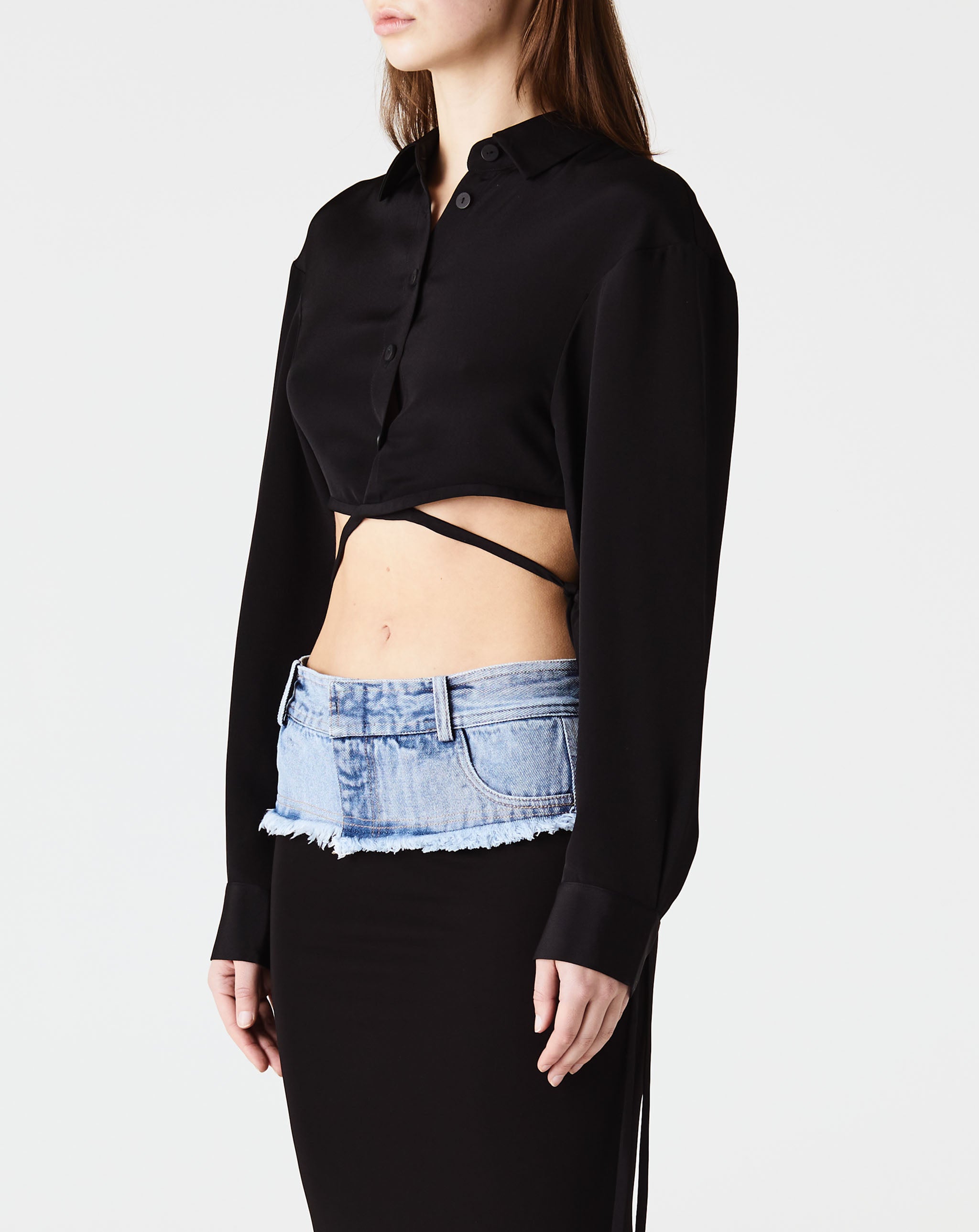Crop Tie Shirt