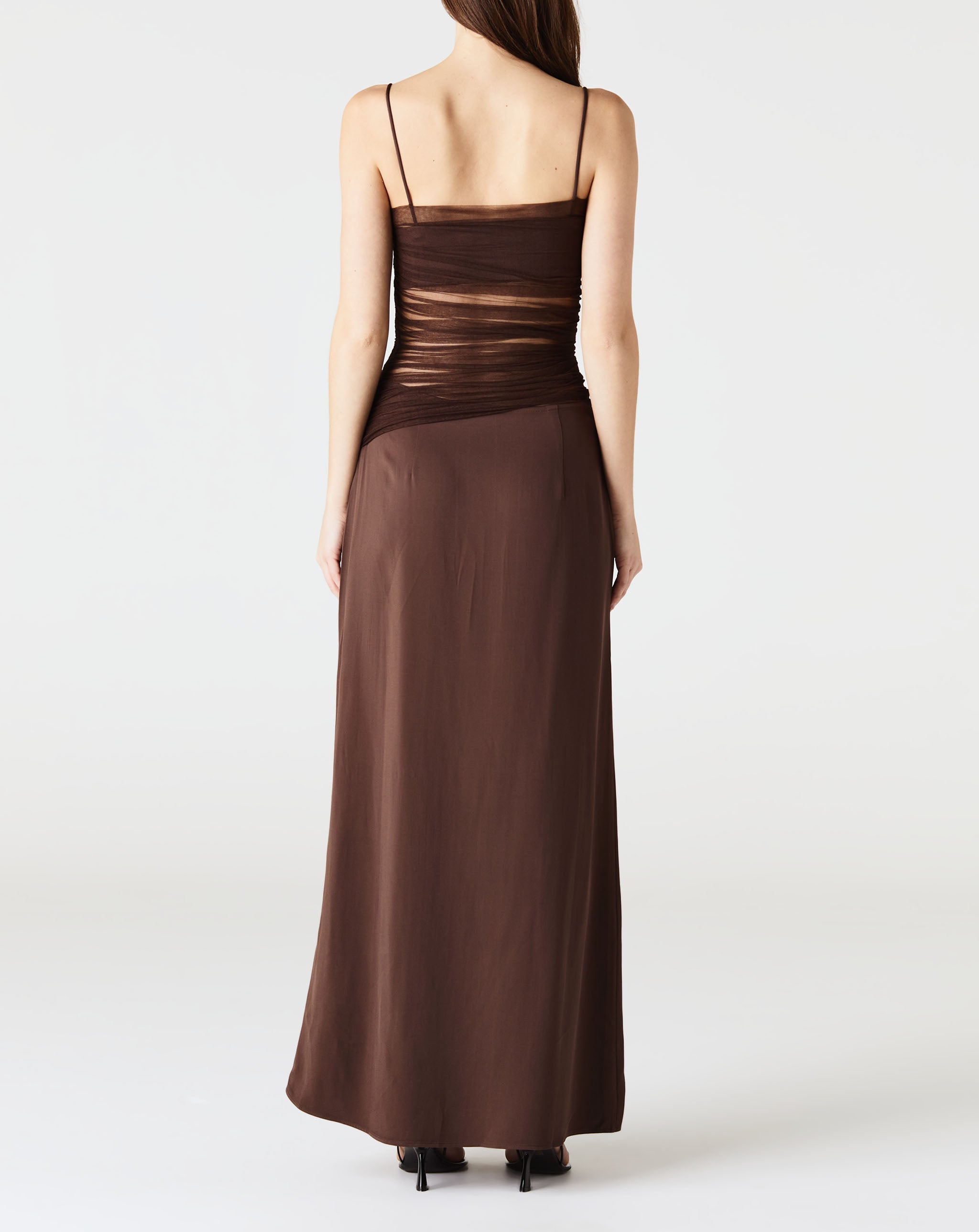 Contrast Sheer Panel Dress