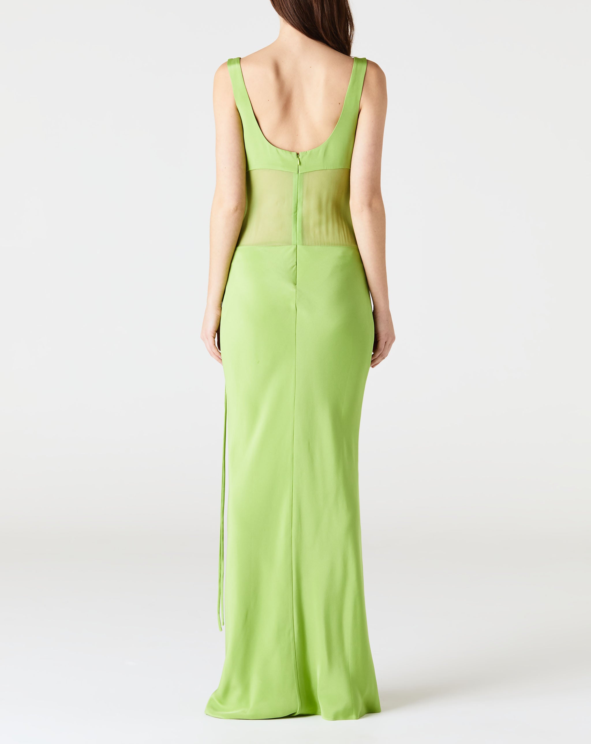 Sheer Torso Cowl Tank Dress