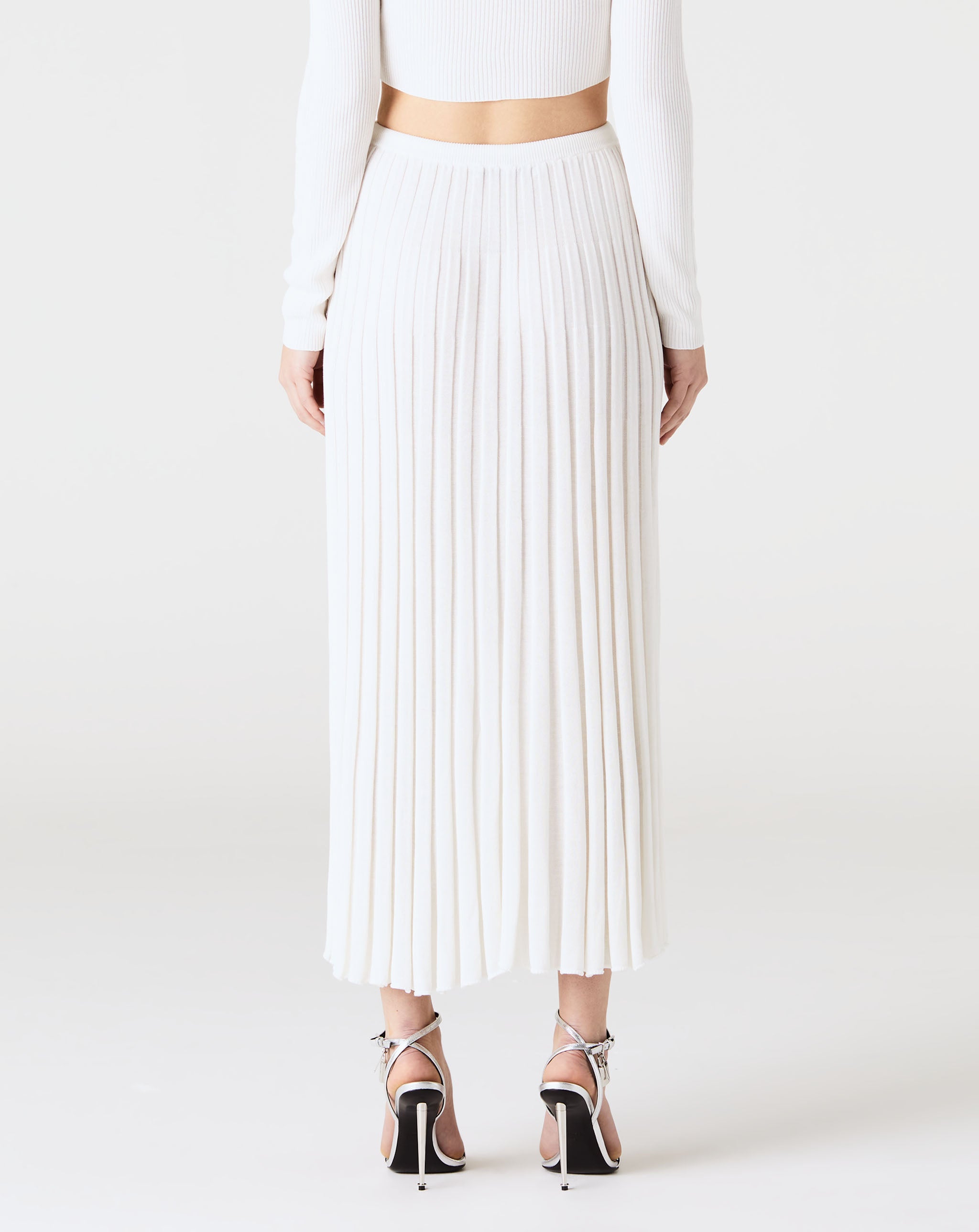 Pleated Knit Tie Skirt
