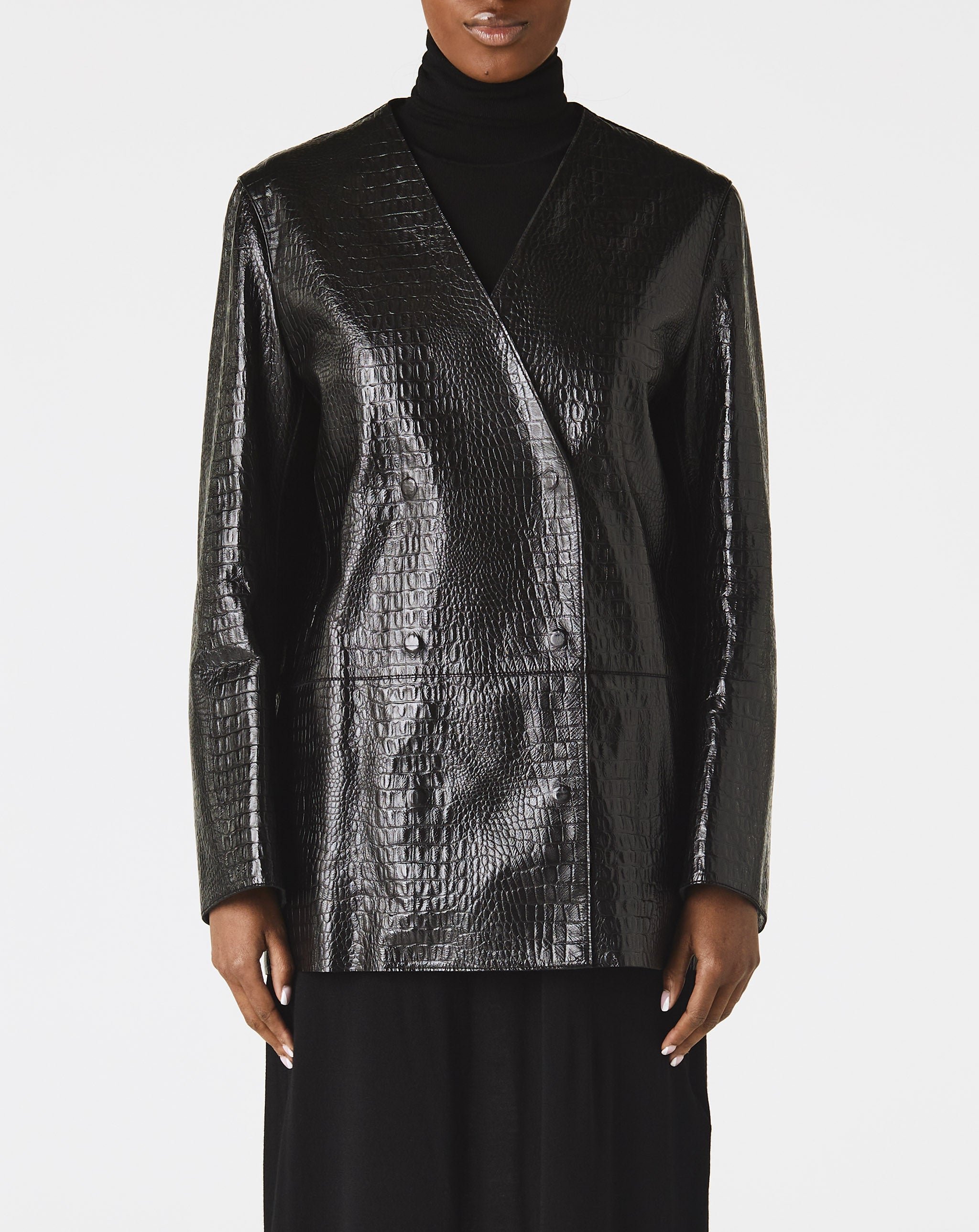 Crocodile Leather Blazer