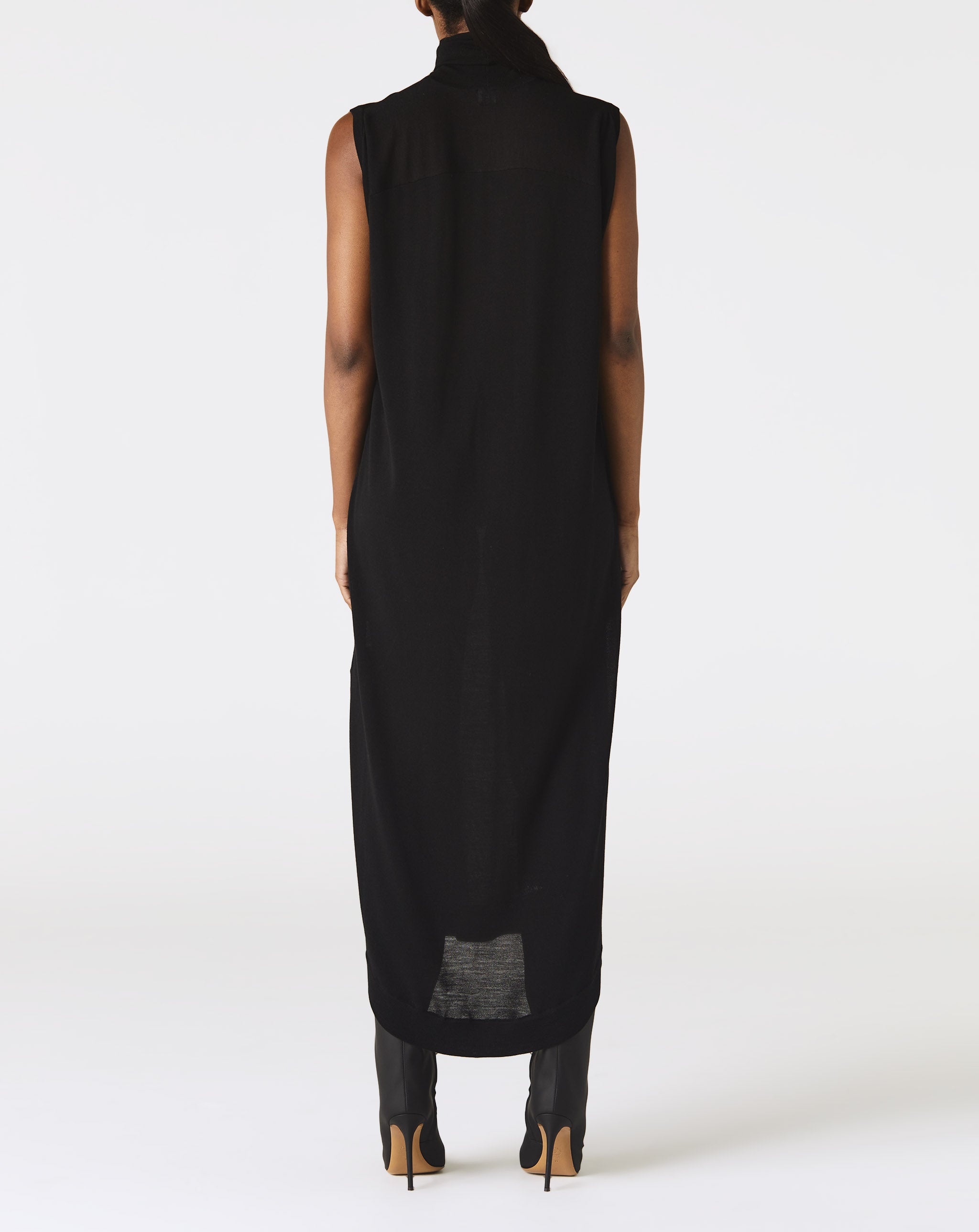 Merino Mock Collar Cocoon Dress