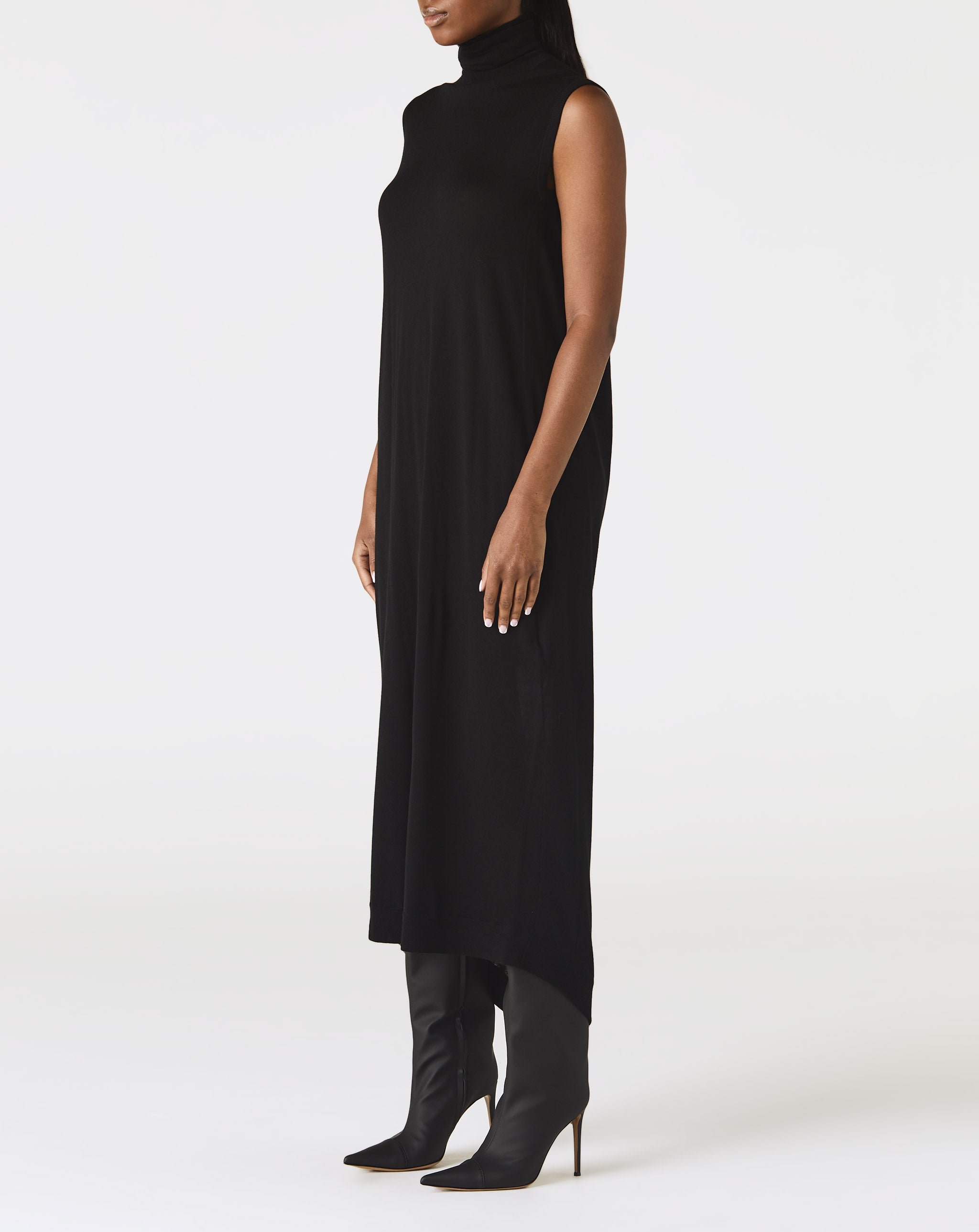 Merino Mock Collar Cocoon Dress