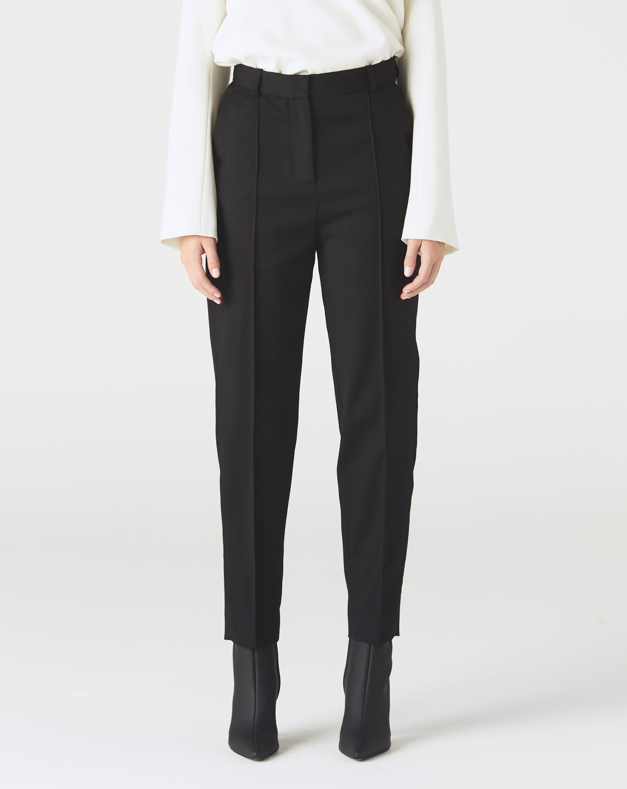 Sewn Pleat Wool Trousers