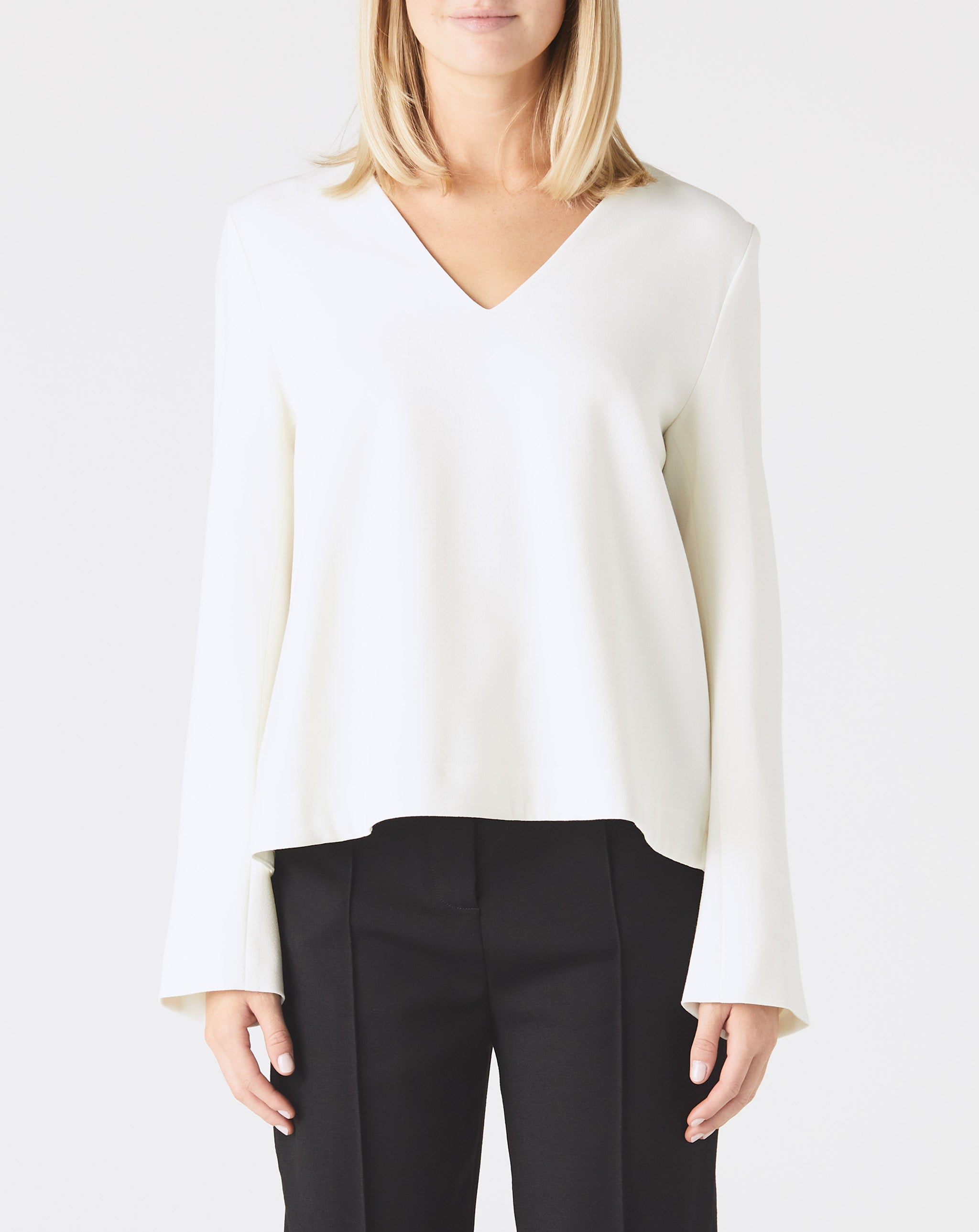 Structured Wool Crepe Top