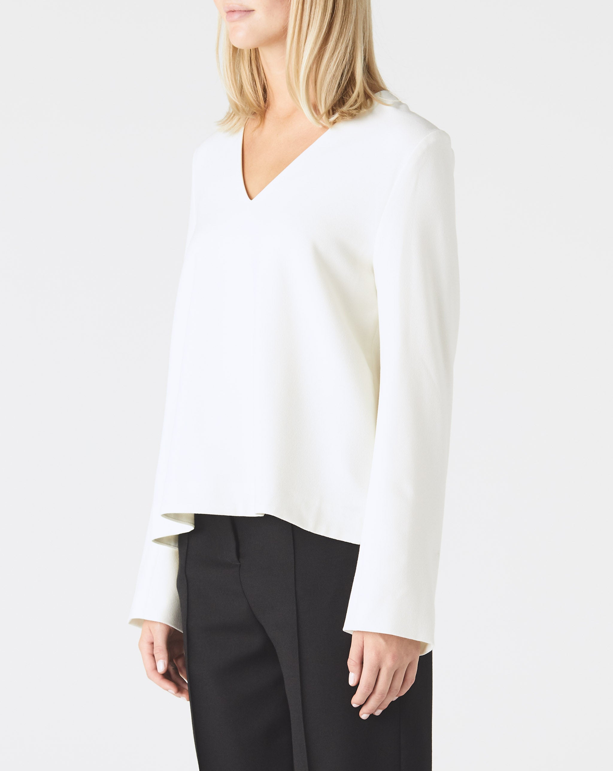 Structured Wool Crepe Top