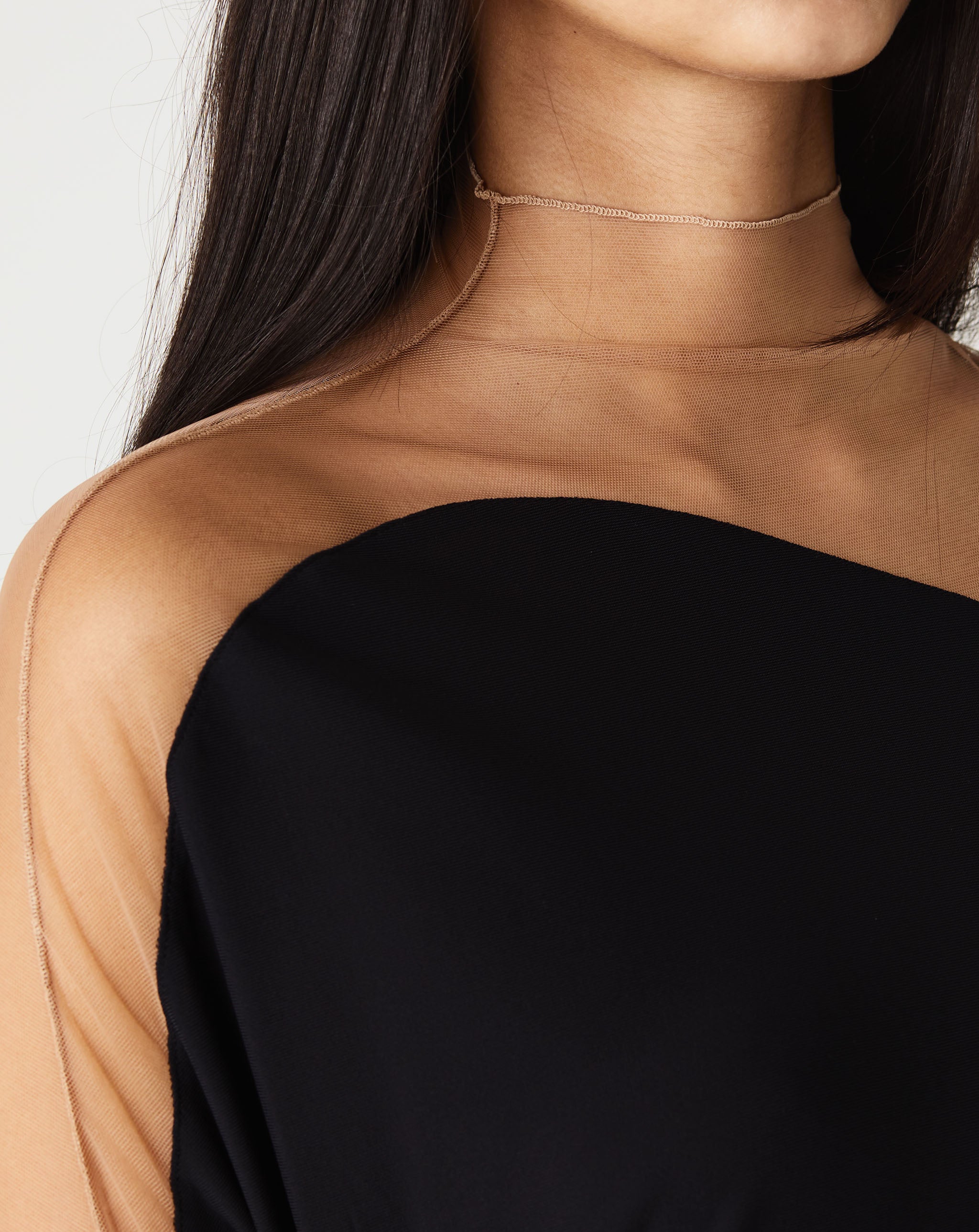 L/S Nude Illusion Dress