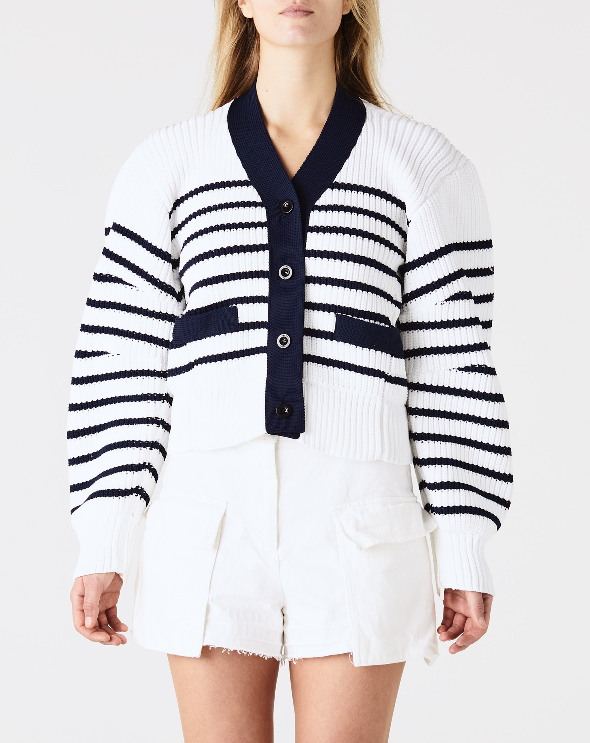Horizontal Stripe Knit Cardigan