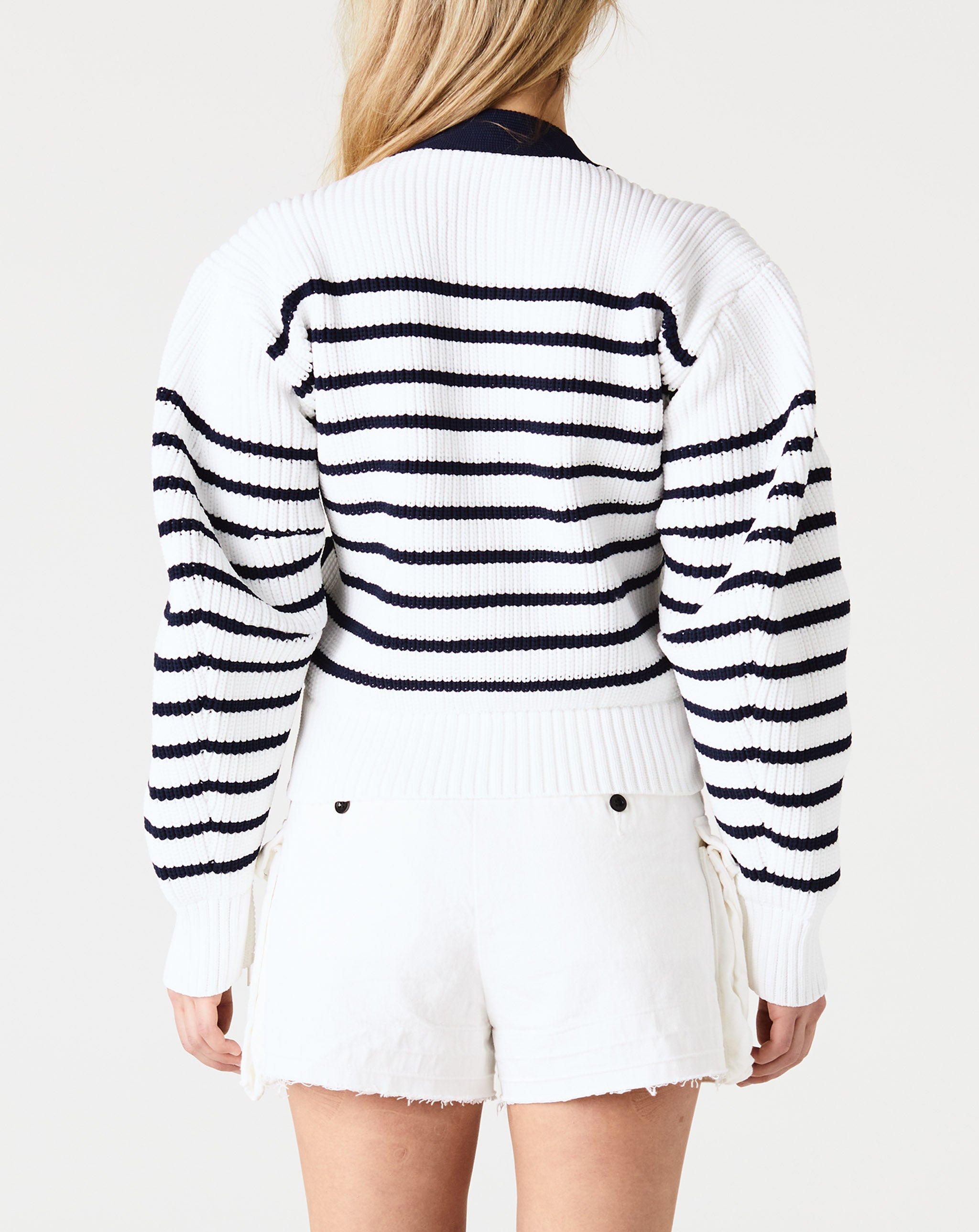 Horizontal Stripe Knit Cardigan