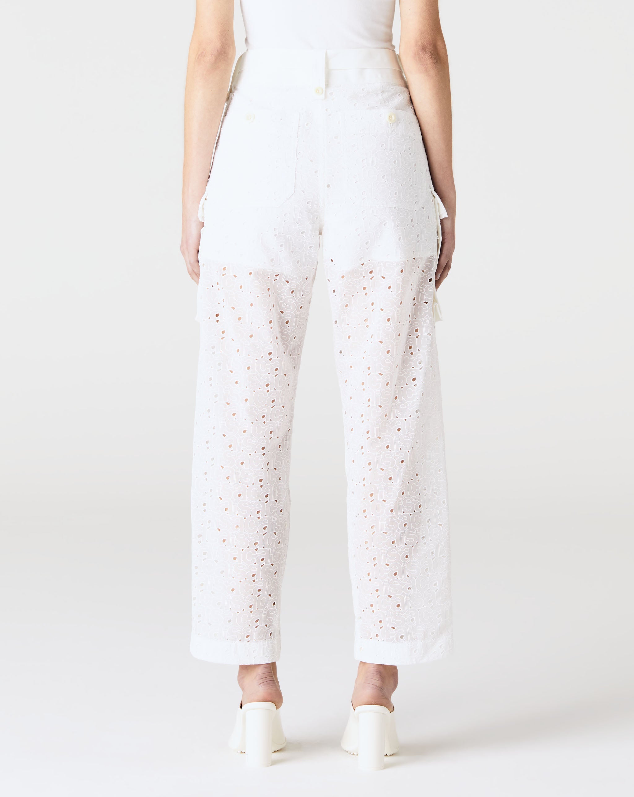 Sacai Embroidery Lace Pants
