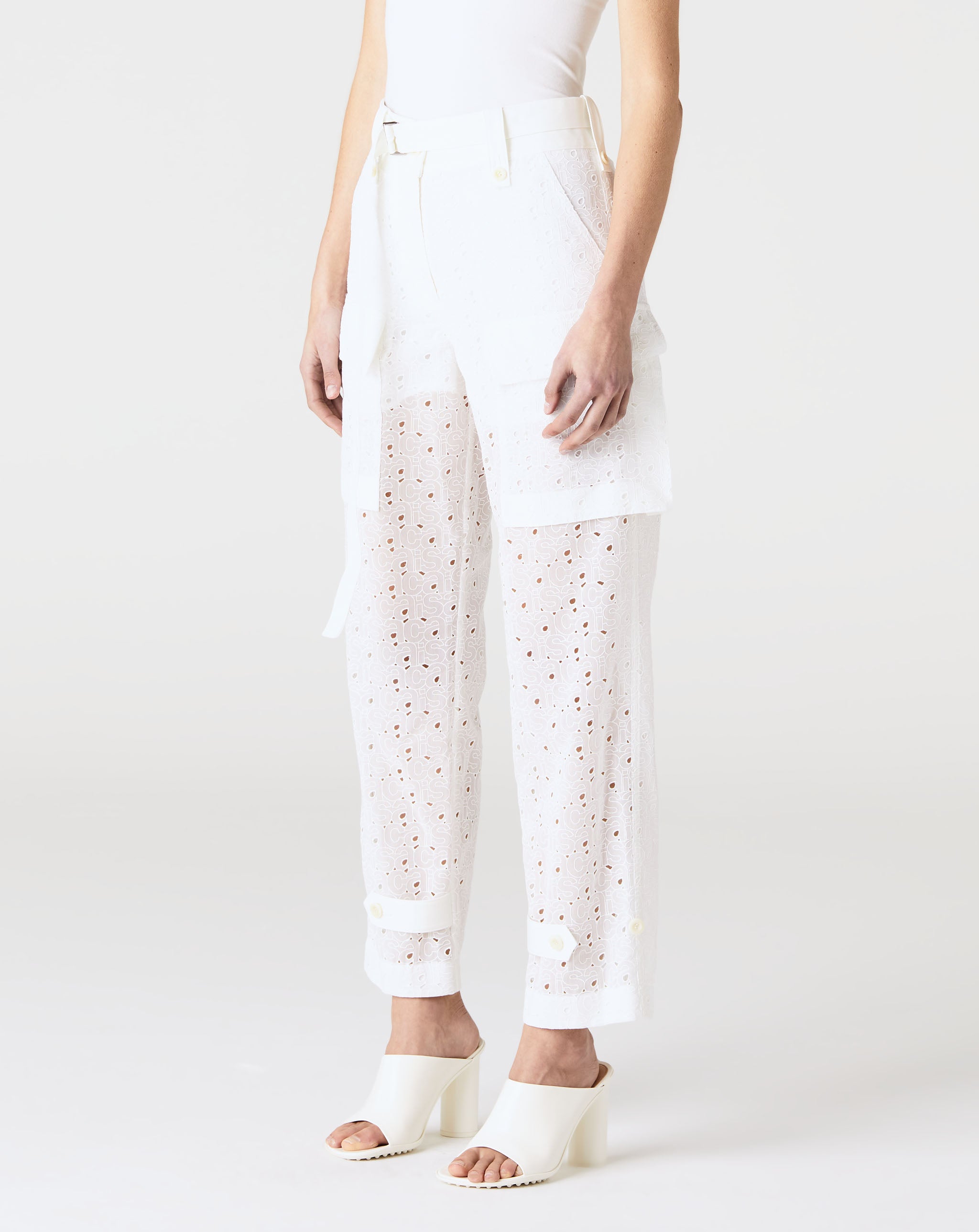 Sacai Embroidery Lace Pants