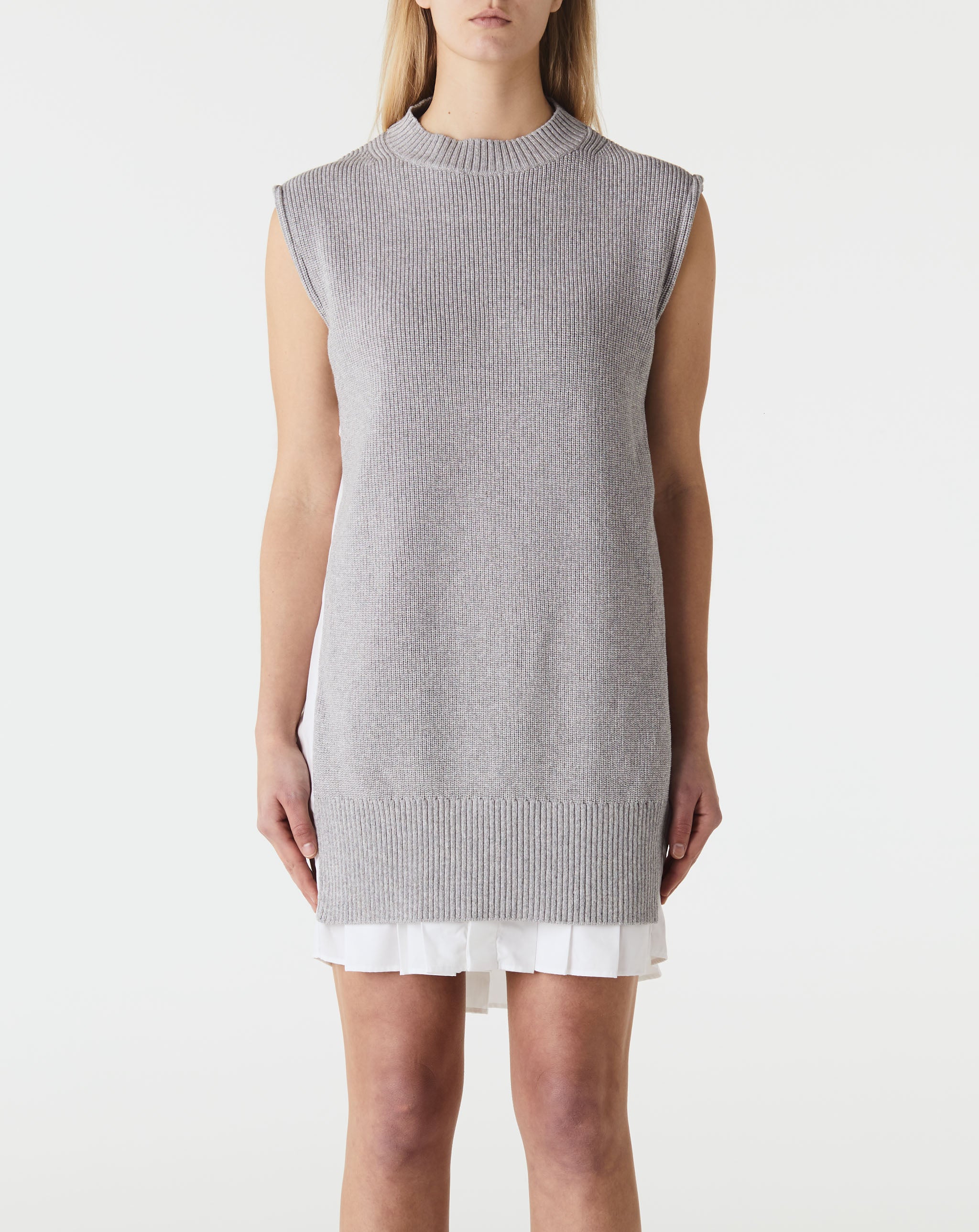 Cotton Poplin X Cotton Knit Dress