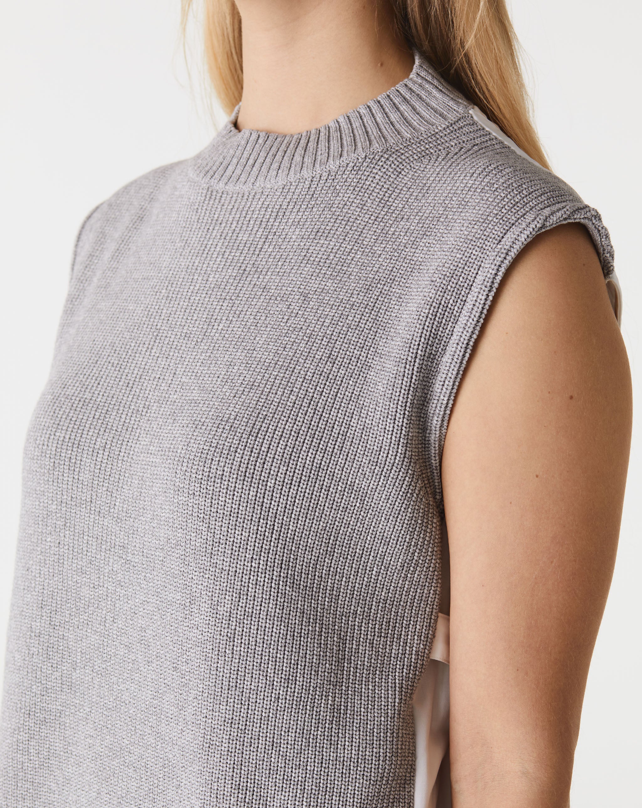Cotton Poplin X Cotton Knit Dress