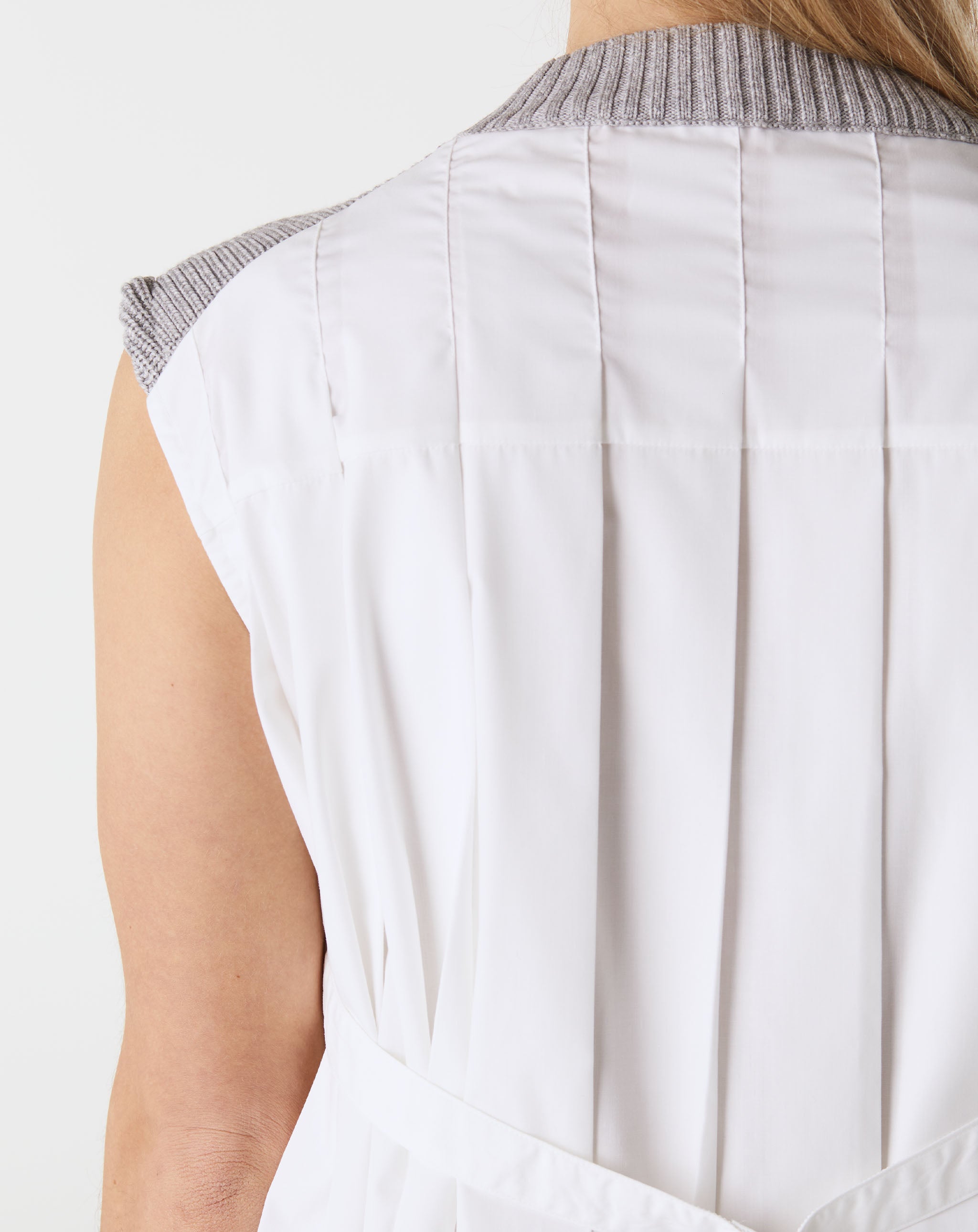 Cotton Poplin X Cotton Knit Dress