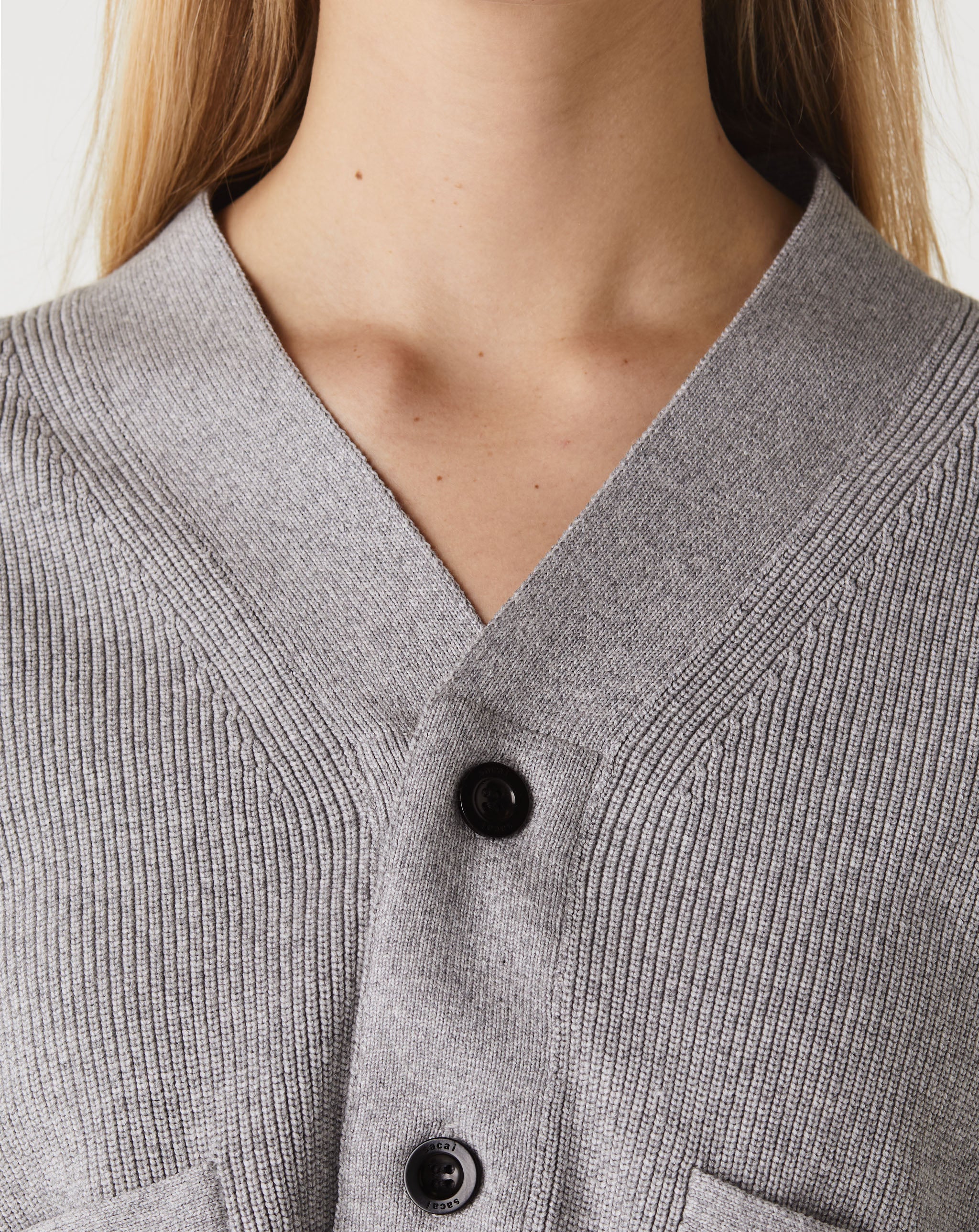 Cotton Poplin X Cotton Knit Cardigan