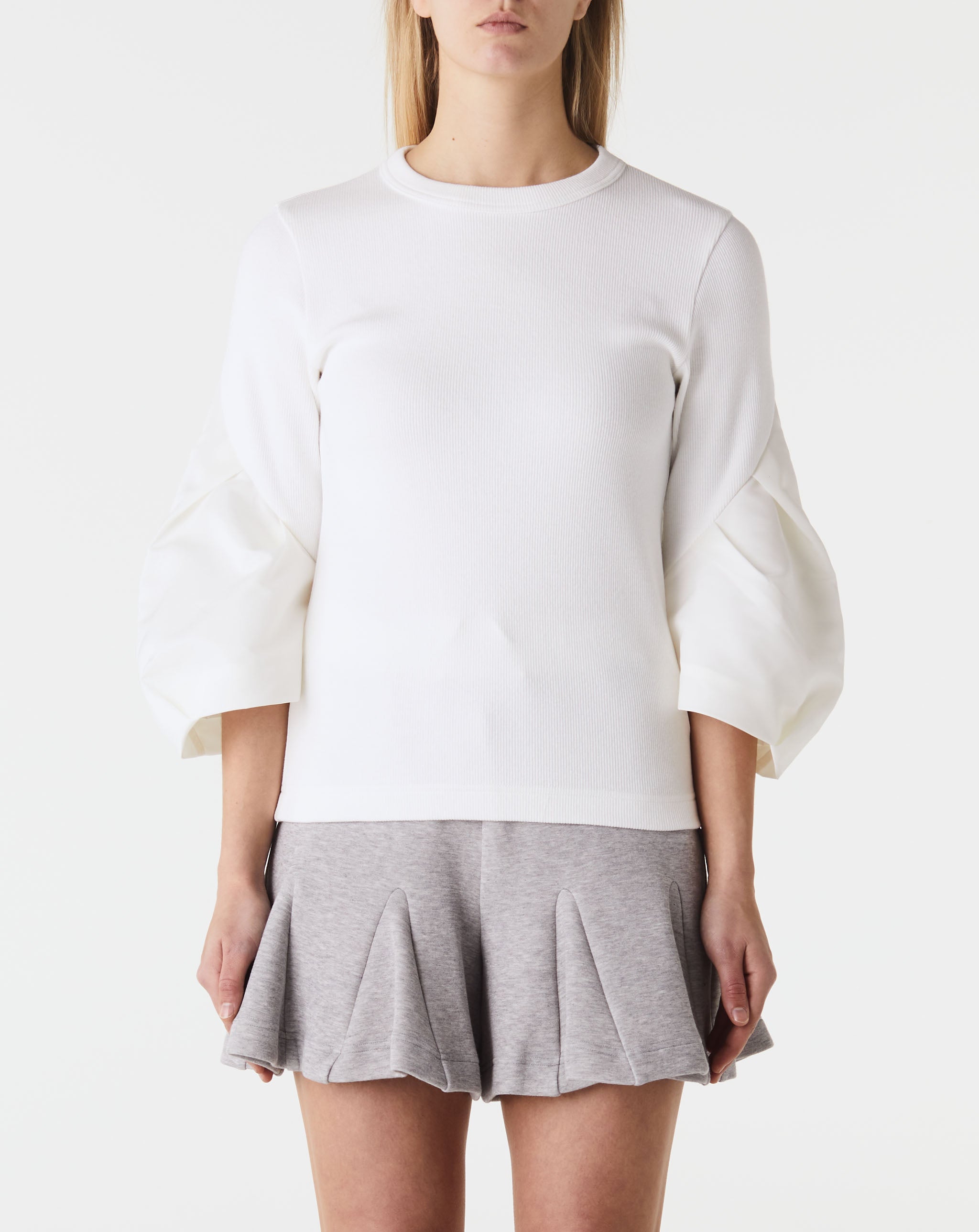 Nylon Twill Mix Cotton Jersey Pullover