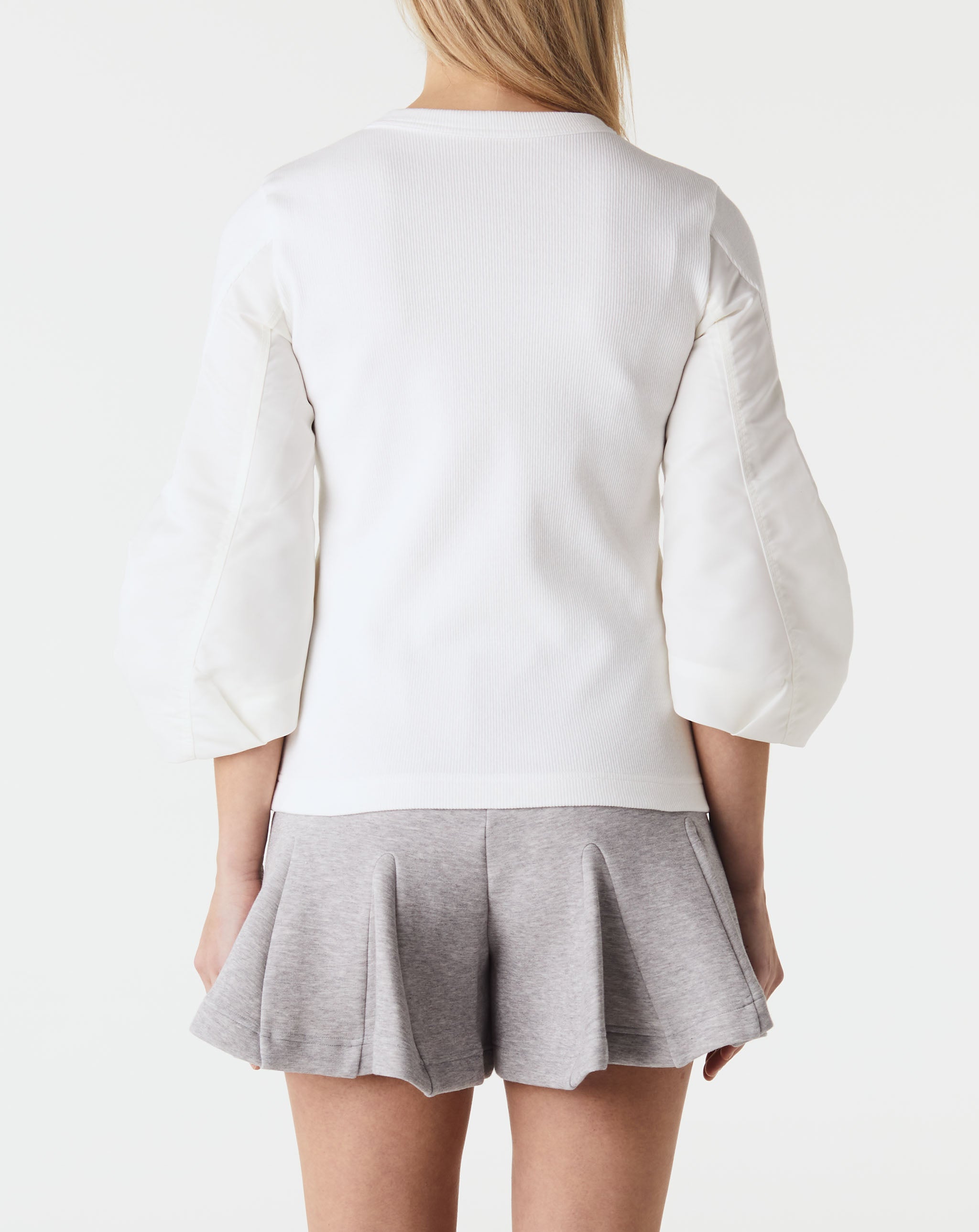 Nylon Twill Mix Cotton Jersey Pullover