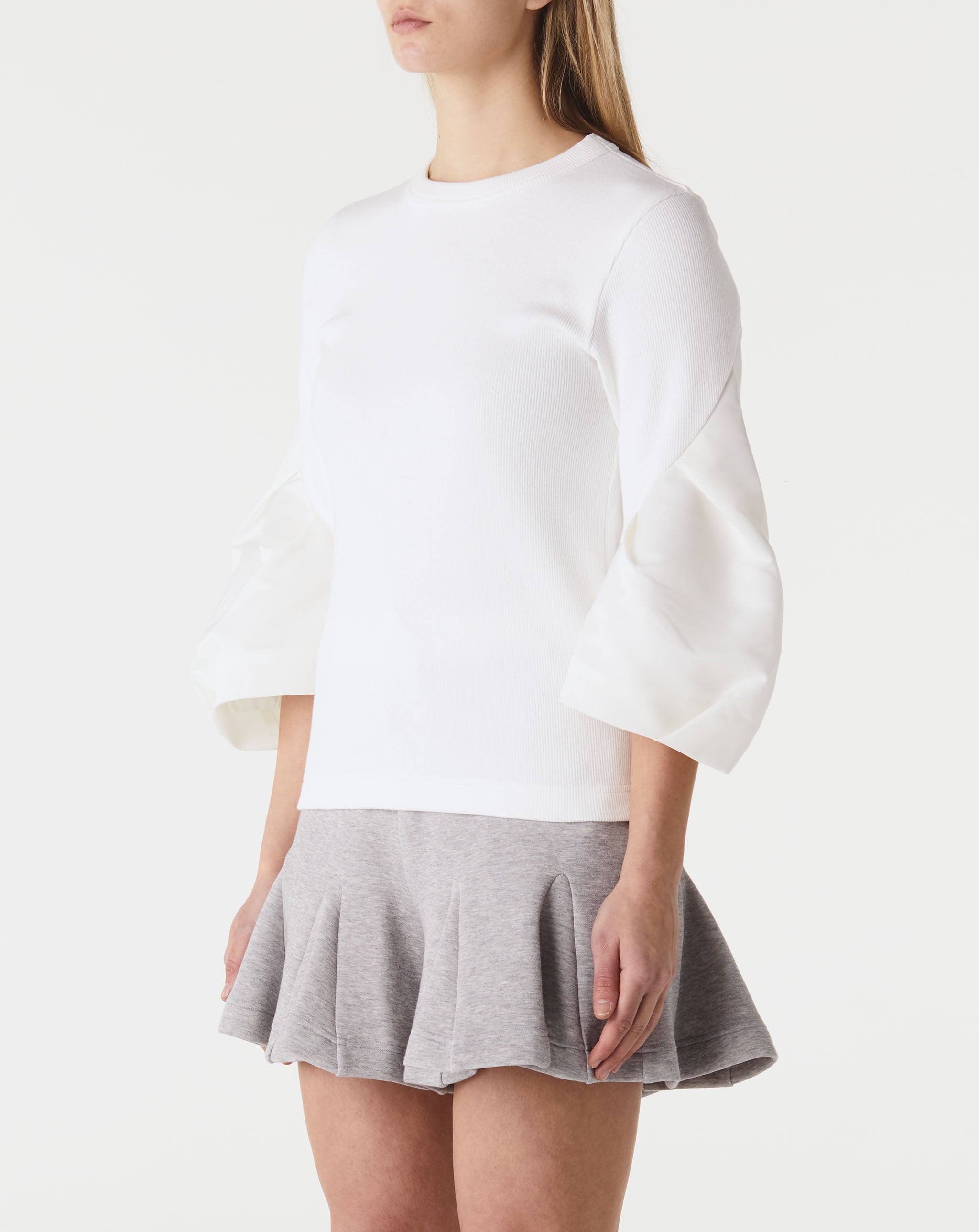 Nylon Twill Mix Cotton Jersey Pullover