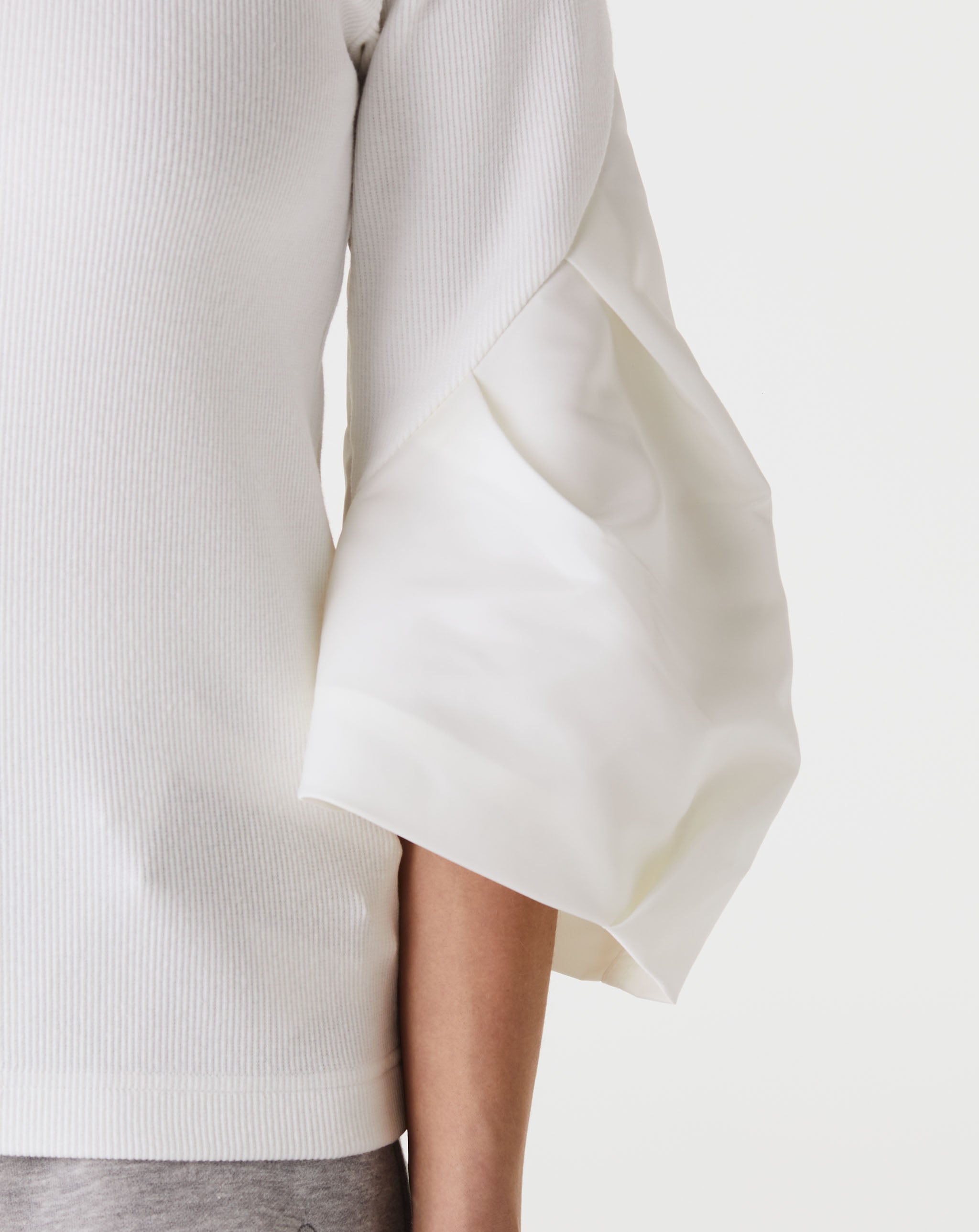 Nylon Twill Mix Cotton Jersey Pullover