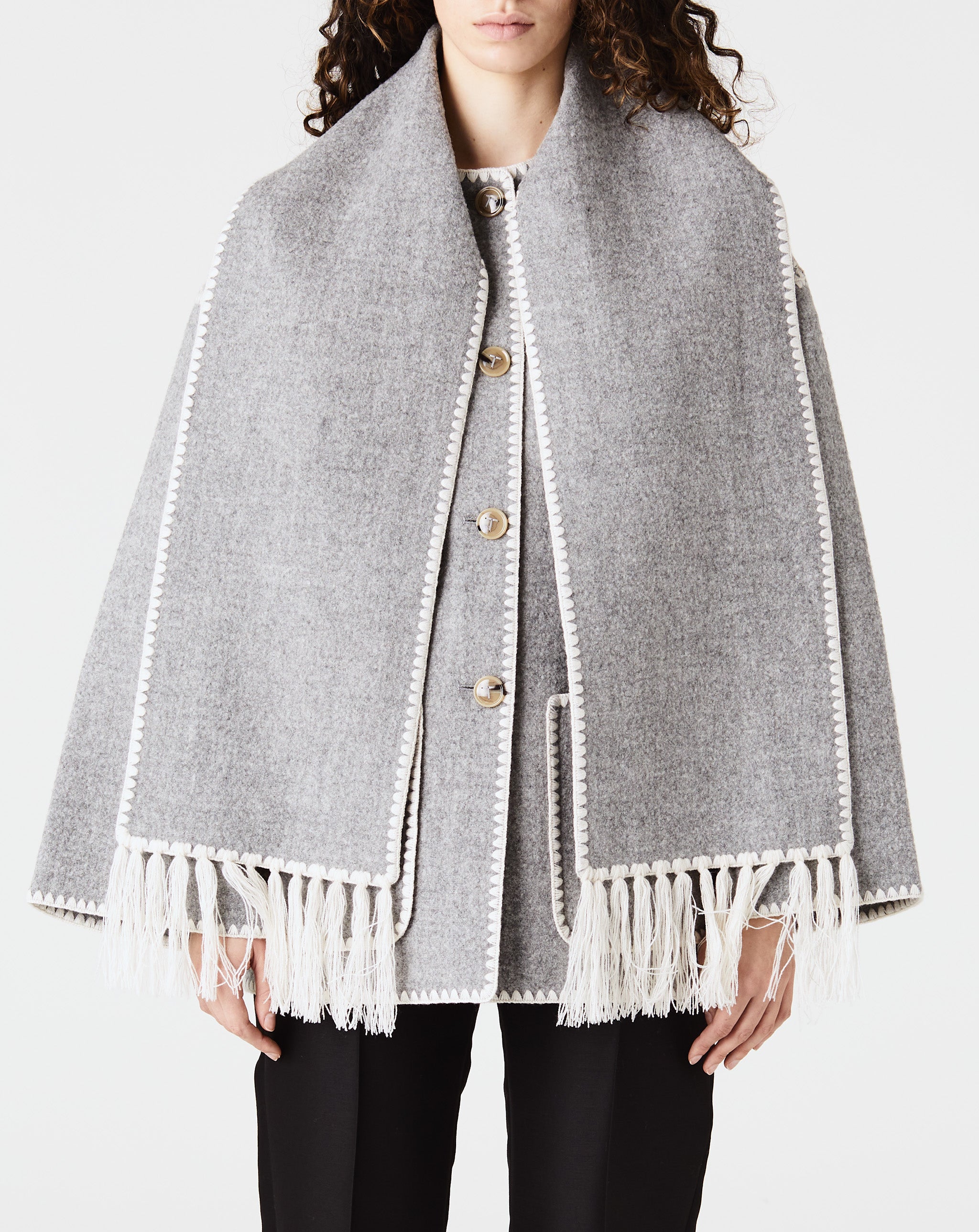 Embroidered Scarf Jacket