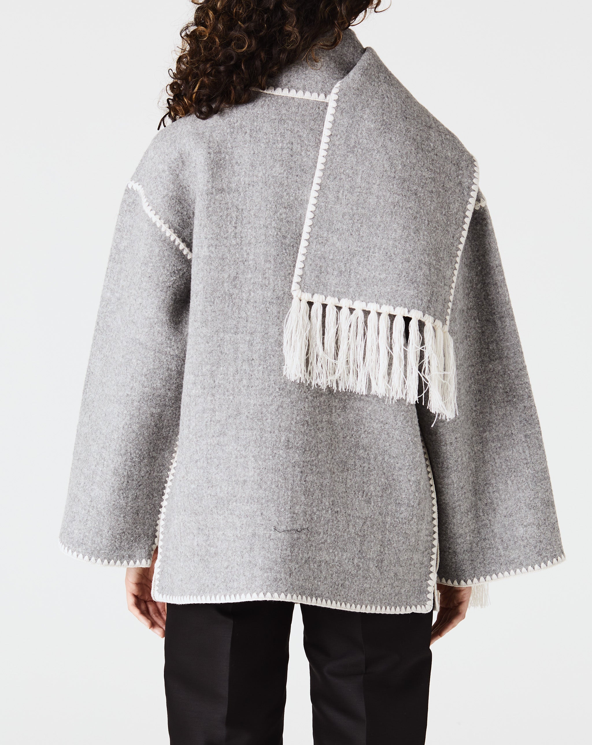 Embroidered Scarf Jacket