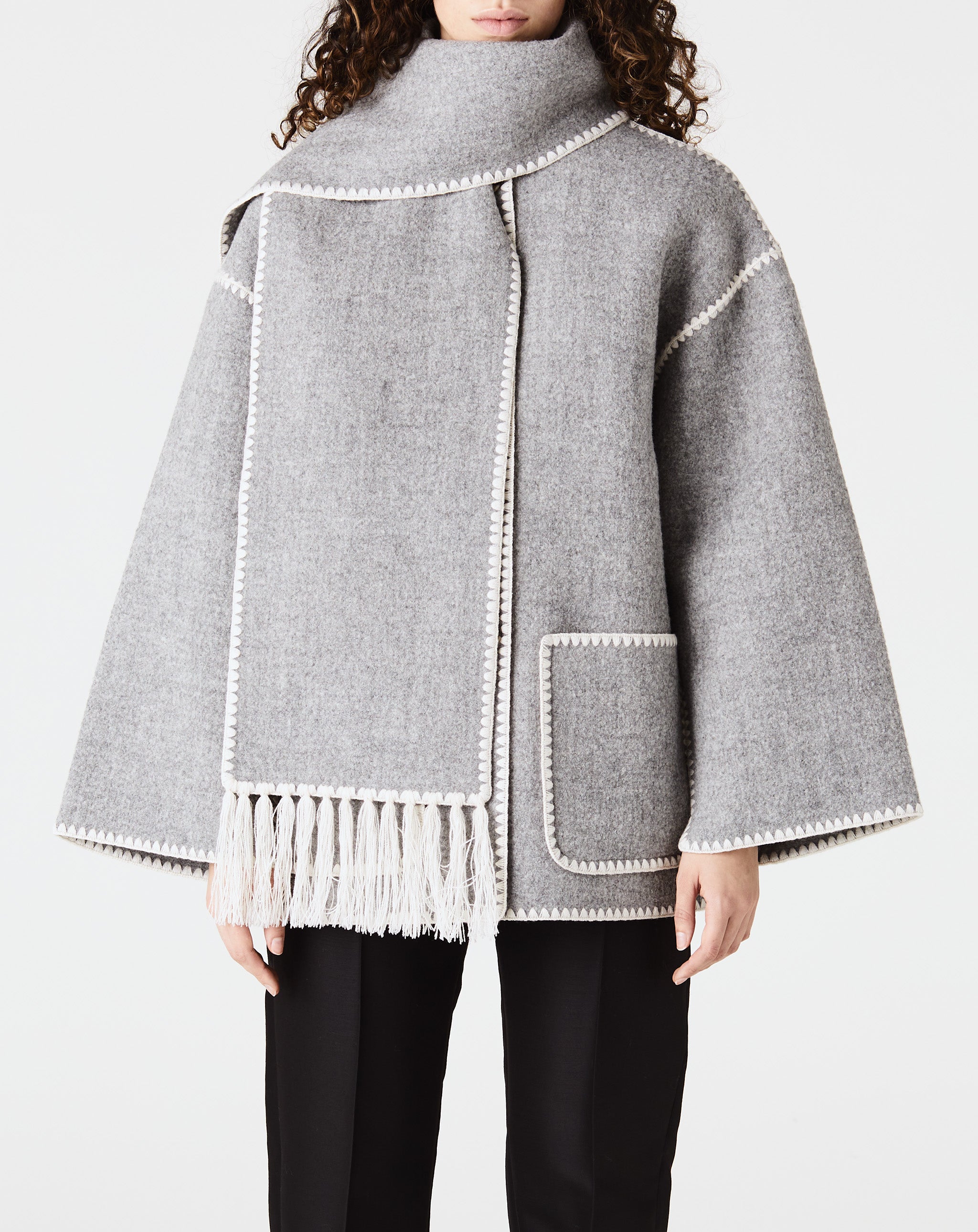 Embroidered Scarf Jacket