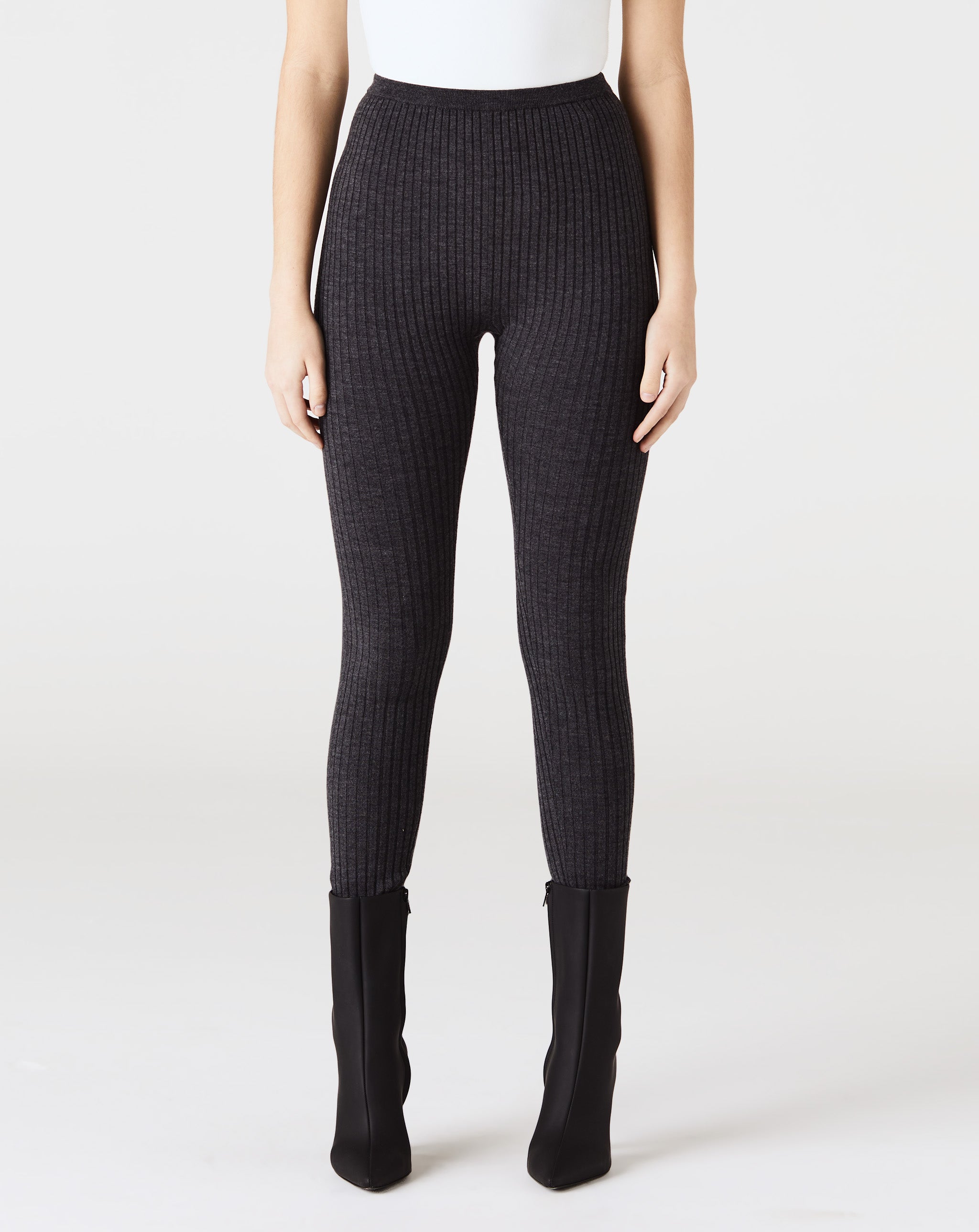 Rib Knit Wool Leggings