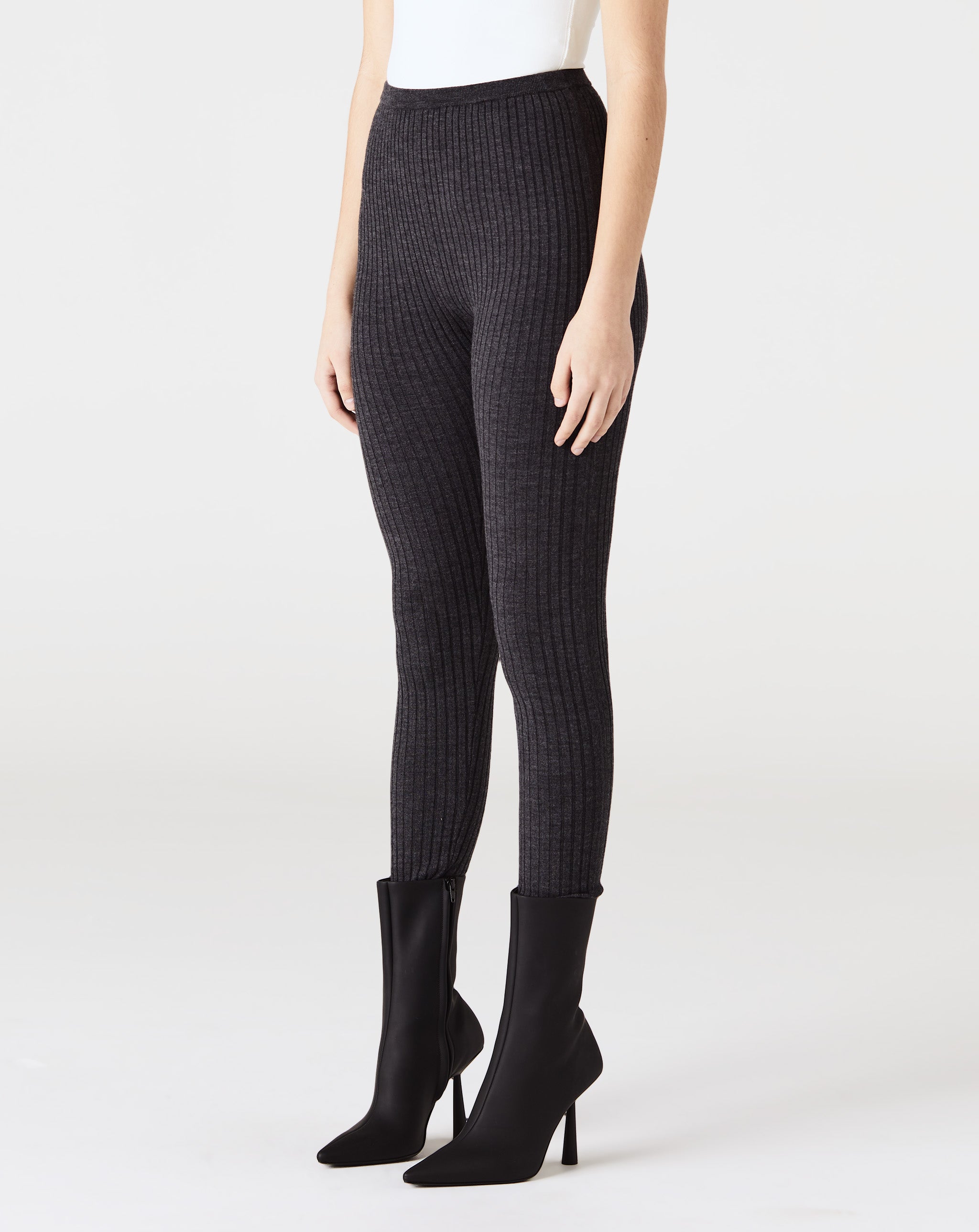 Rib Knit Wool Leggings
