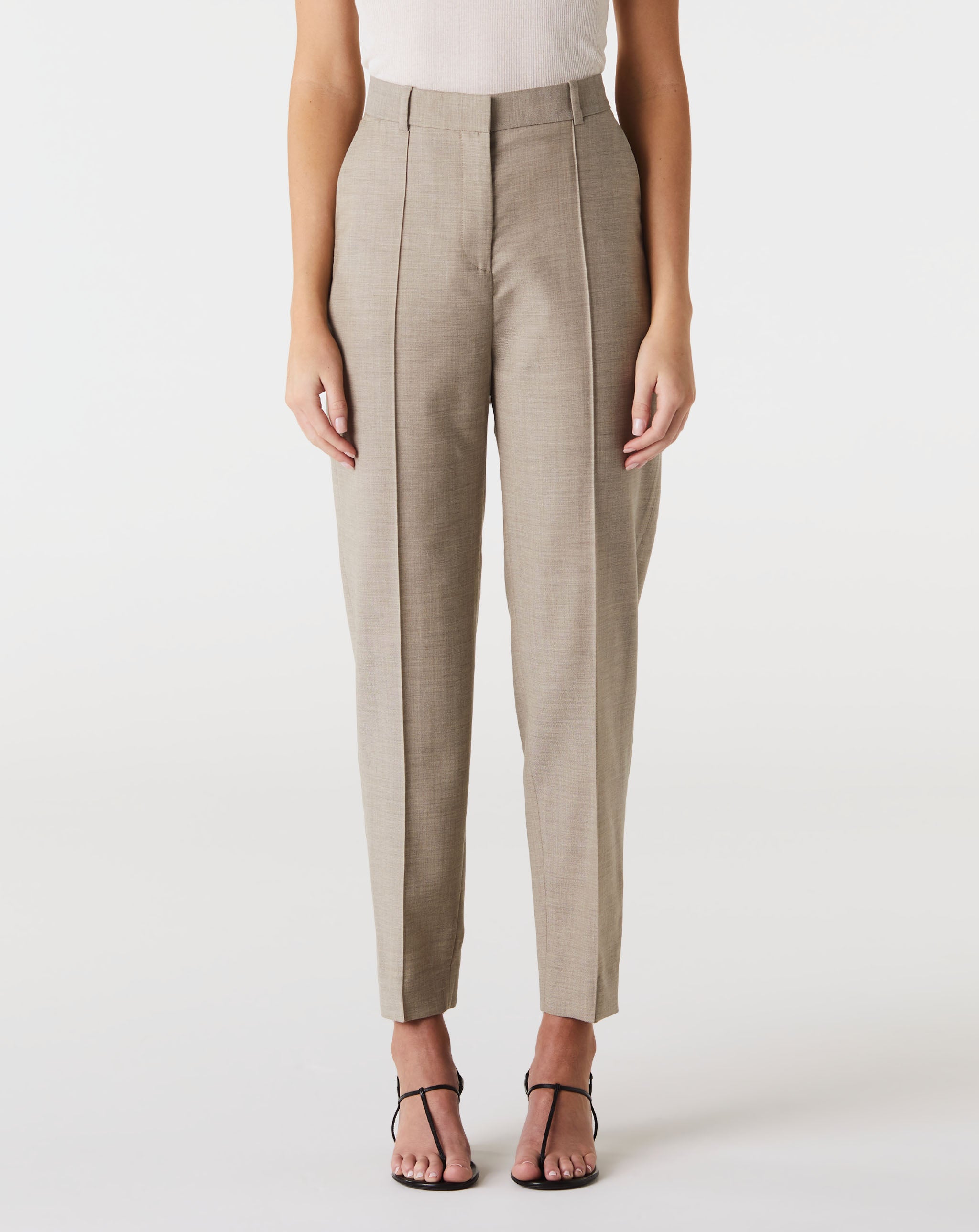 Sewn Pleat Wool Trousers