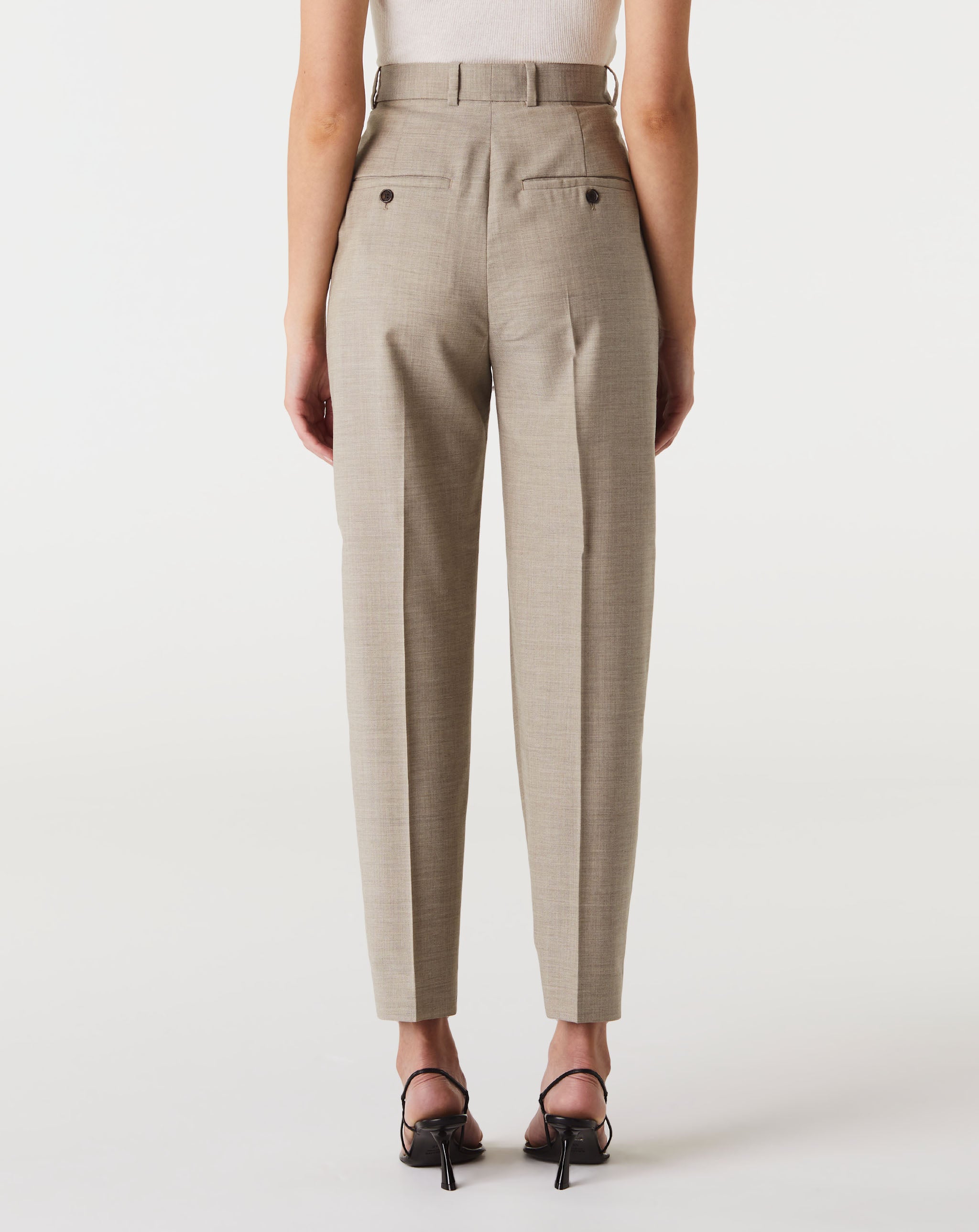 Sewn Pleat Wool Trousers