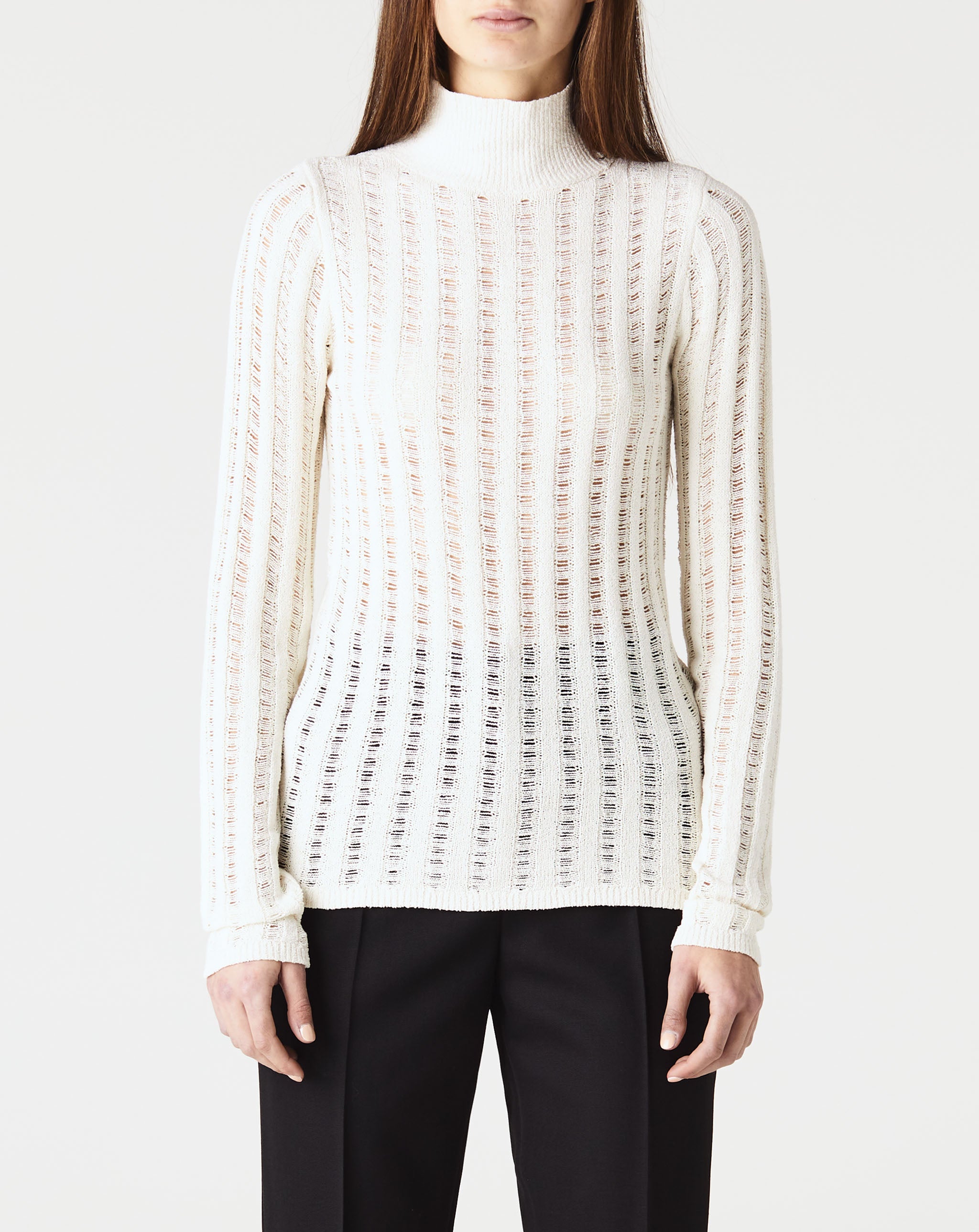 Distressed Silk Turtleneck