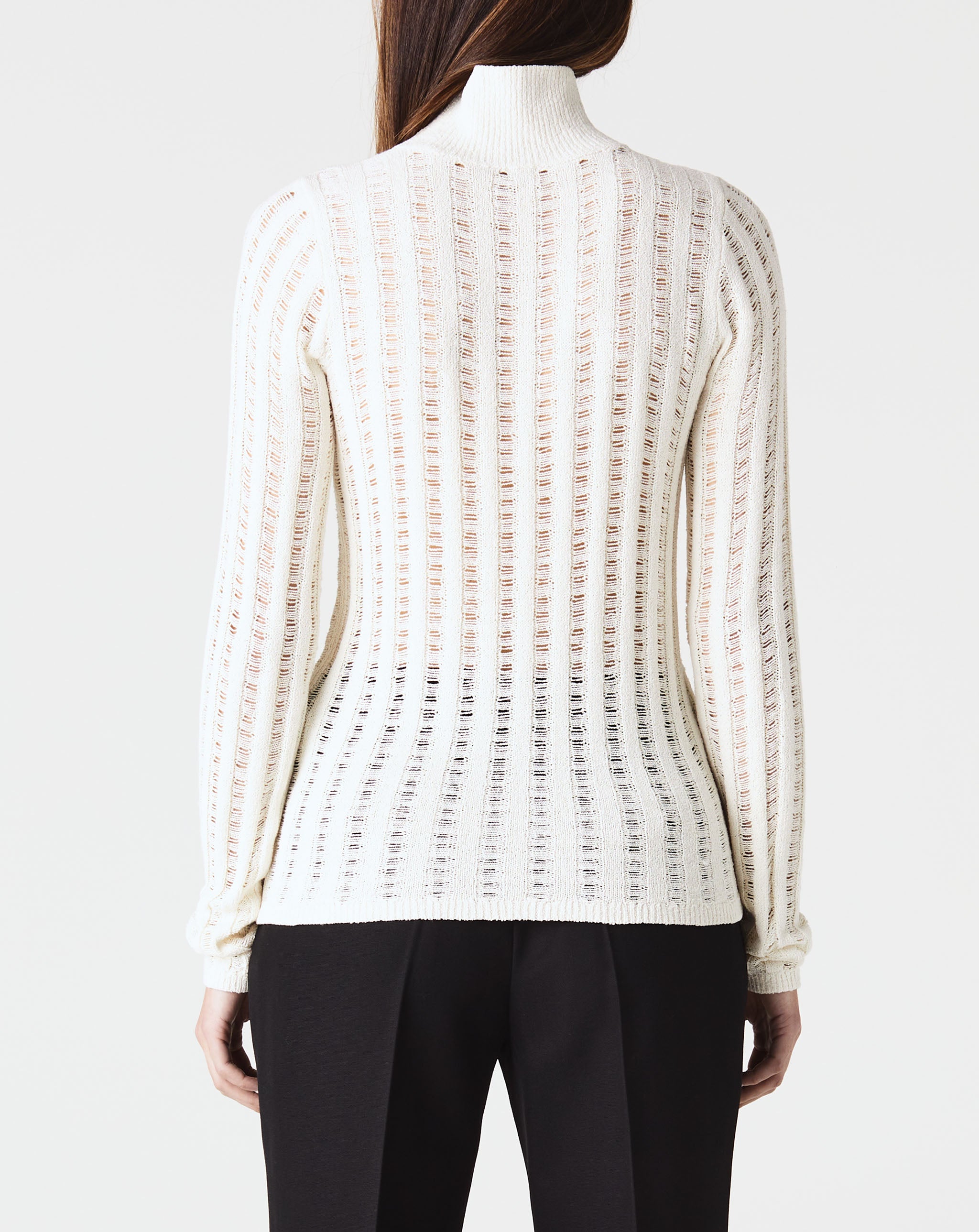 Distressed Silk Turtleneck