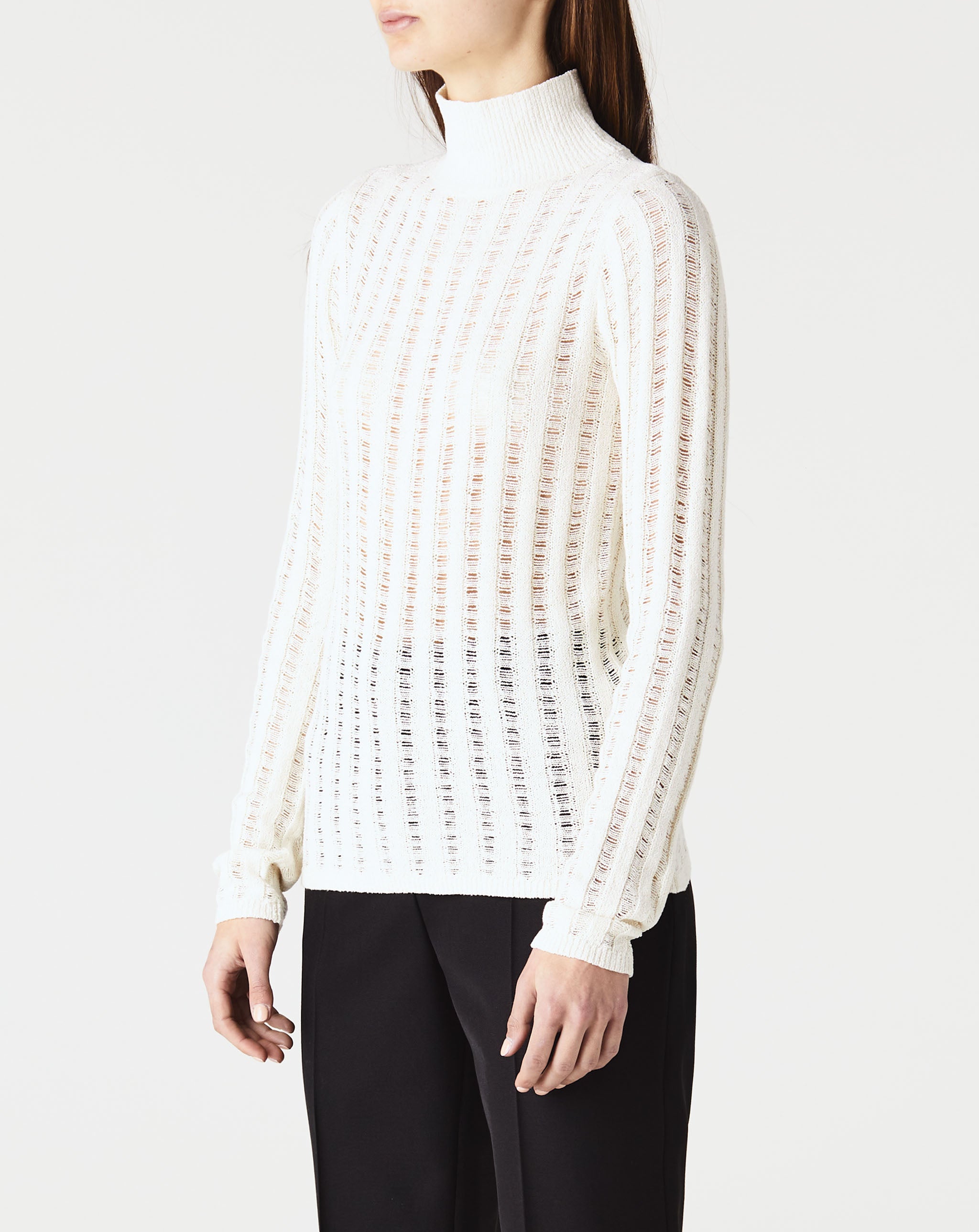 Distressed Silk Turtleneck